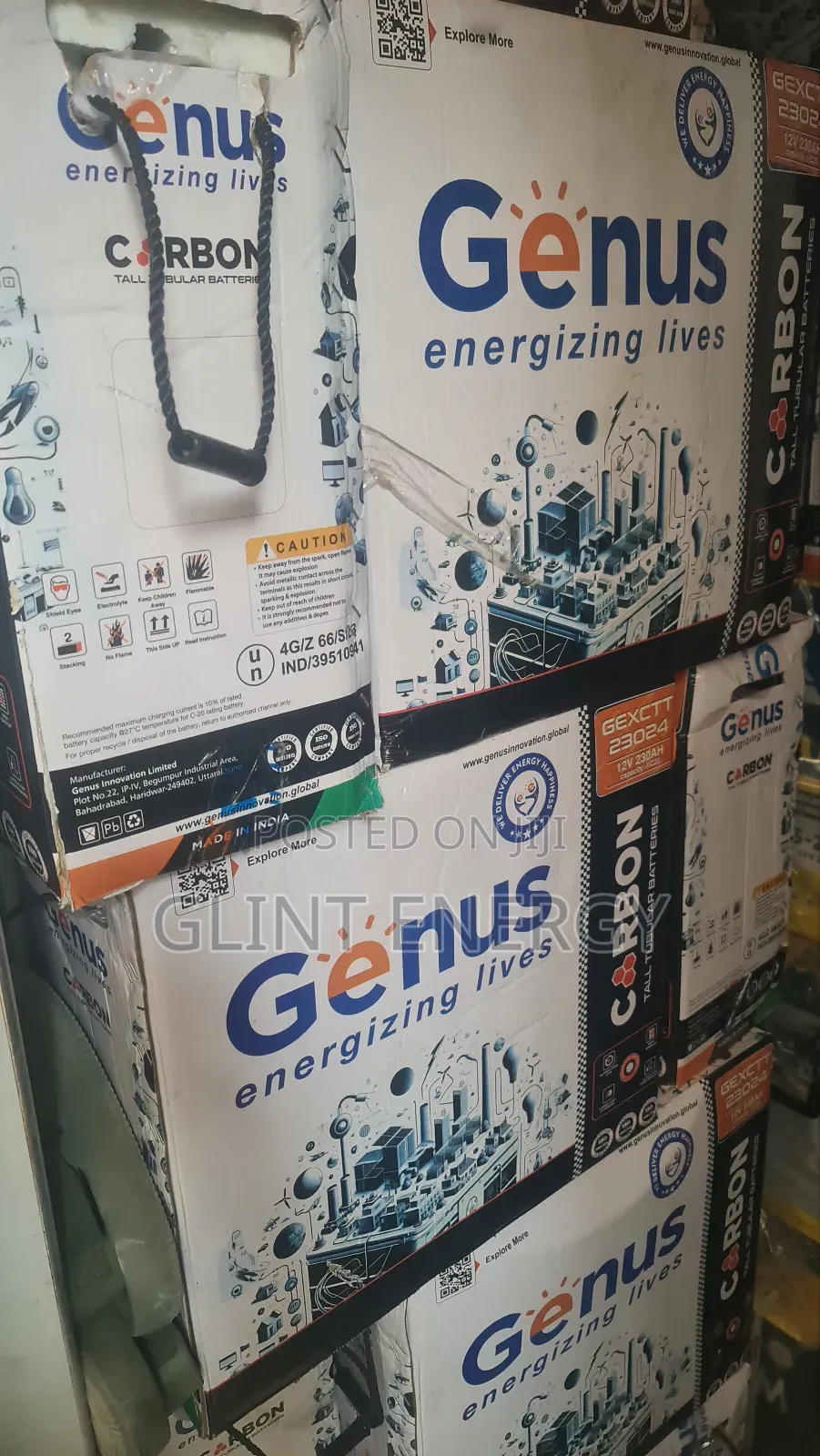 230ah 12v Genus Carbon Tubular Batteries