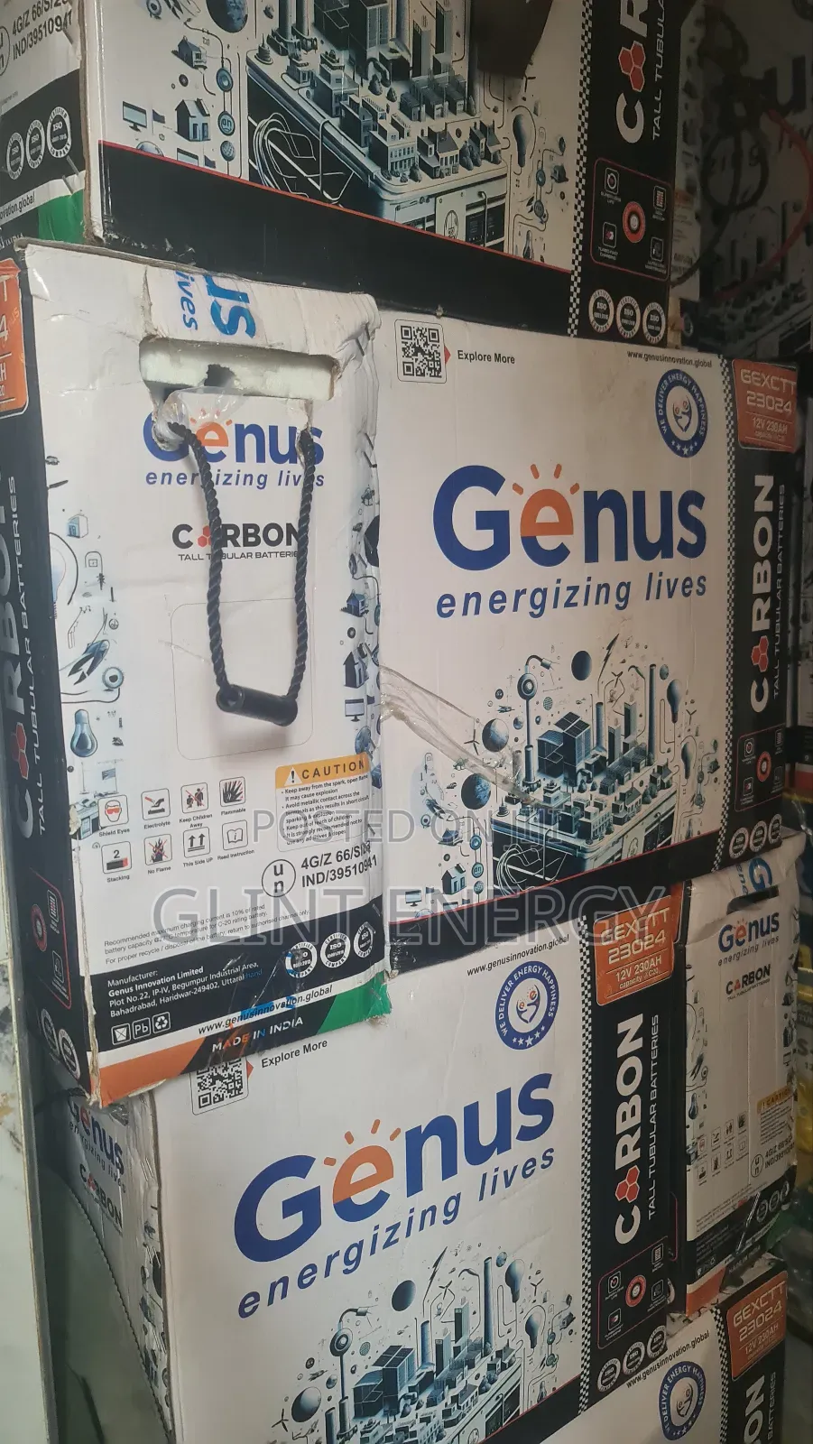 230ah 12v Genus Carbon Tubular Batteries
