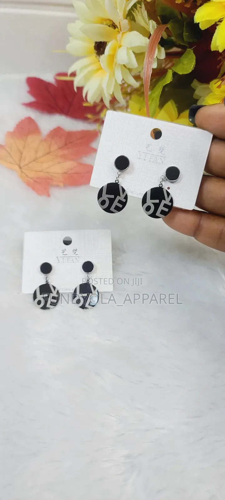 Love Black Earring