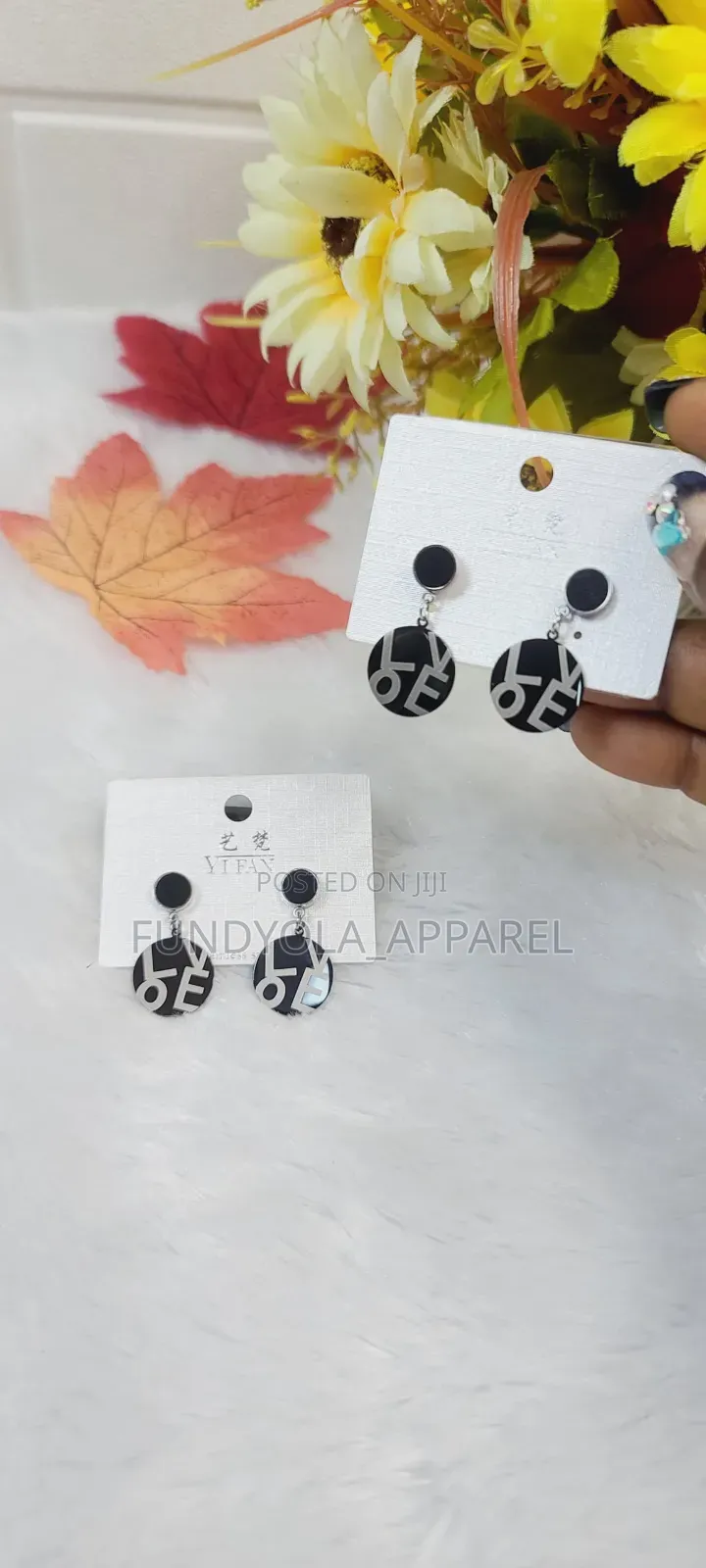 Love Black Earring