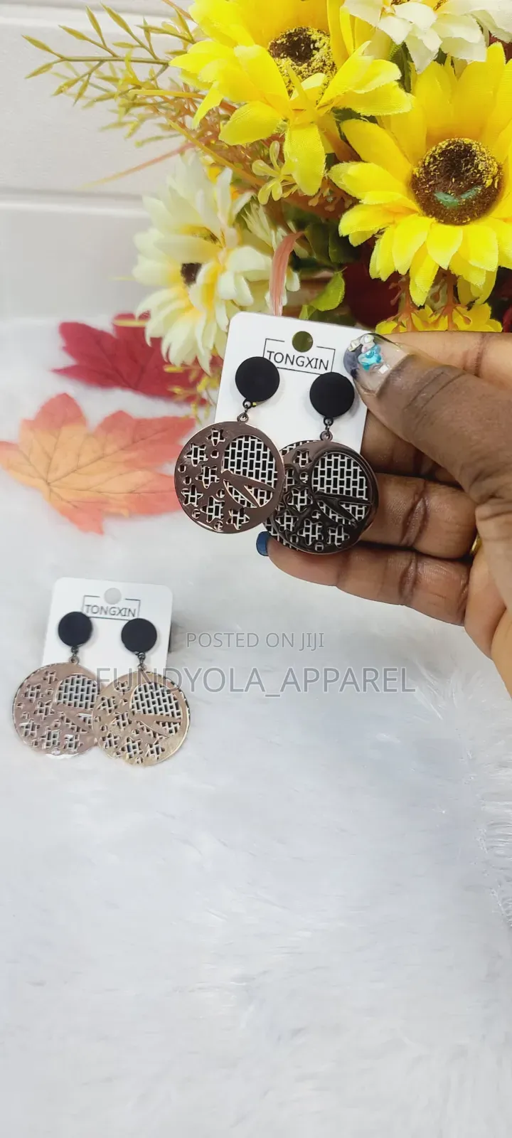 Trendy Fashion Rosegold Mix Earring