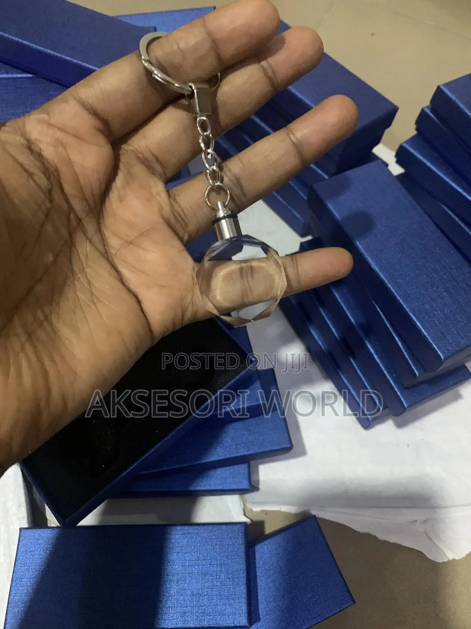 Crystal LED Key Holder Keyring Valentine Gift