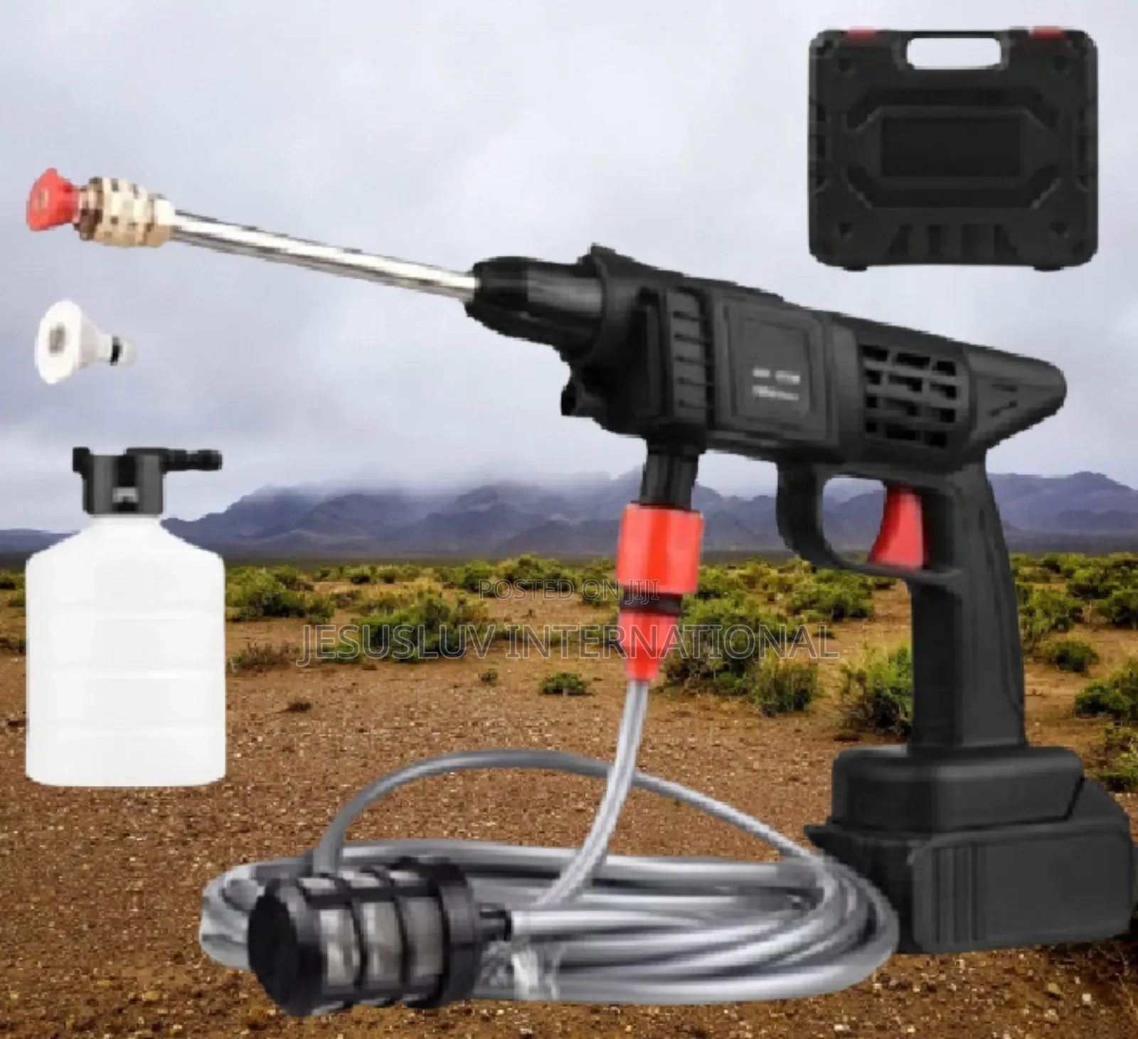 High Pressure Car Washer Rechargeable With 2 Batteries 48V