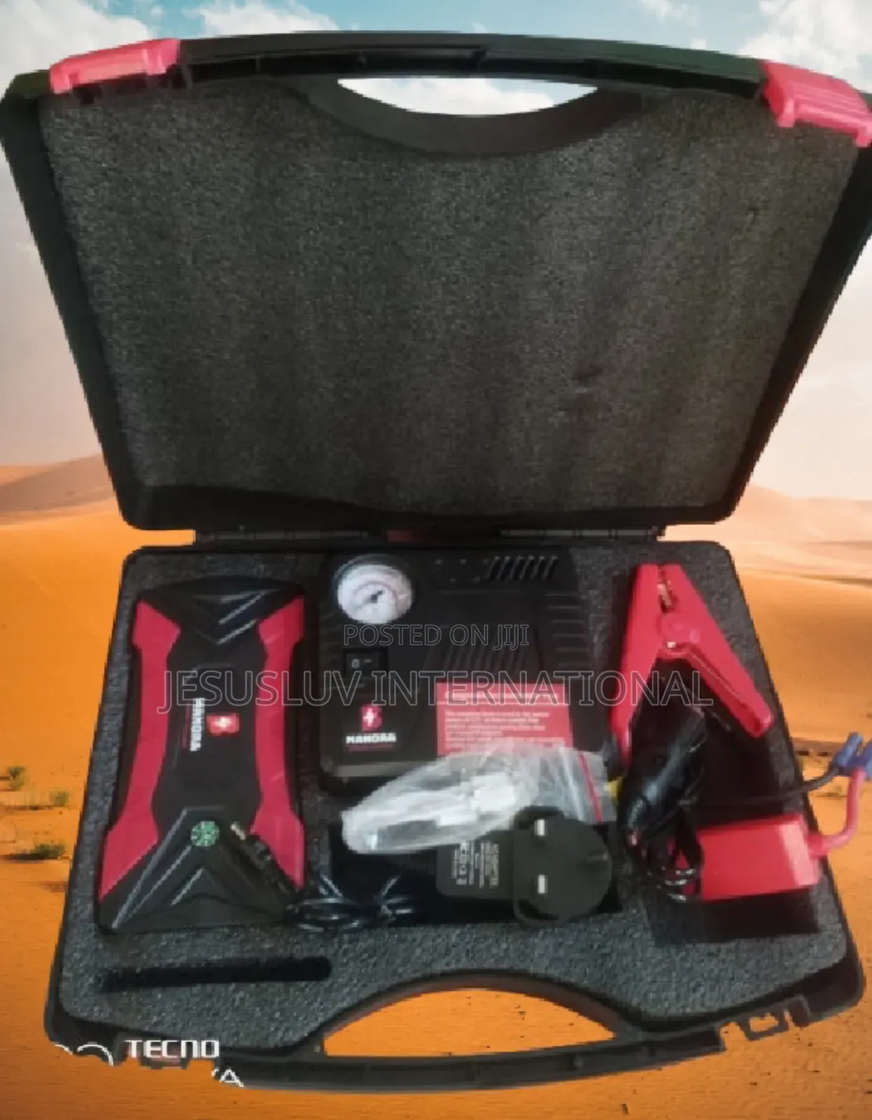 Jump Starter Battery Booster 12V for Vehicle Tyre Inflator