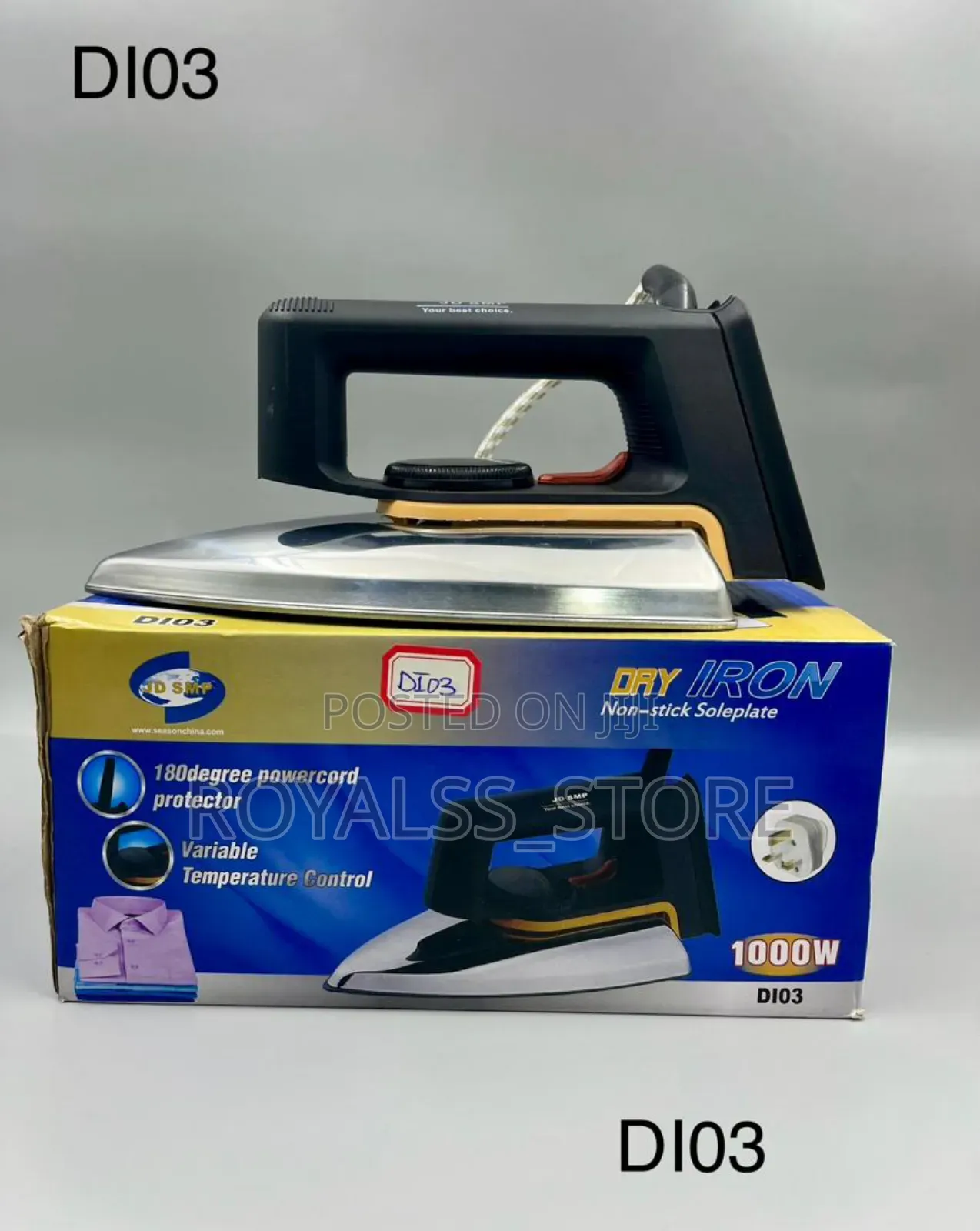 Electric Dry Iron (Nonstick Sole Plait)