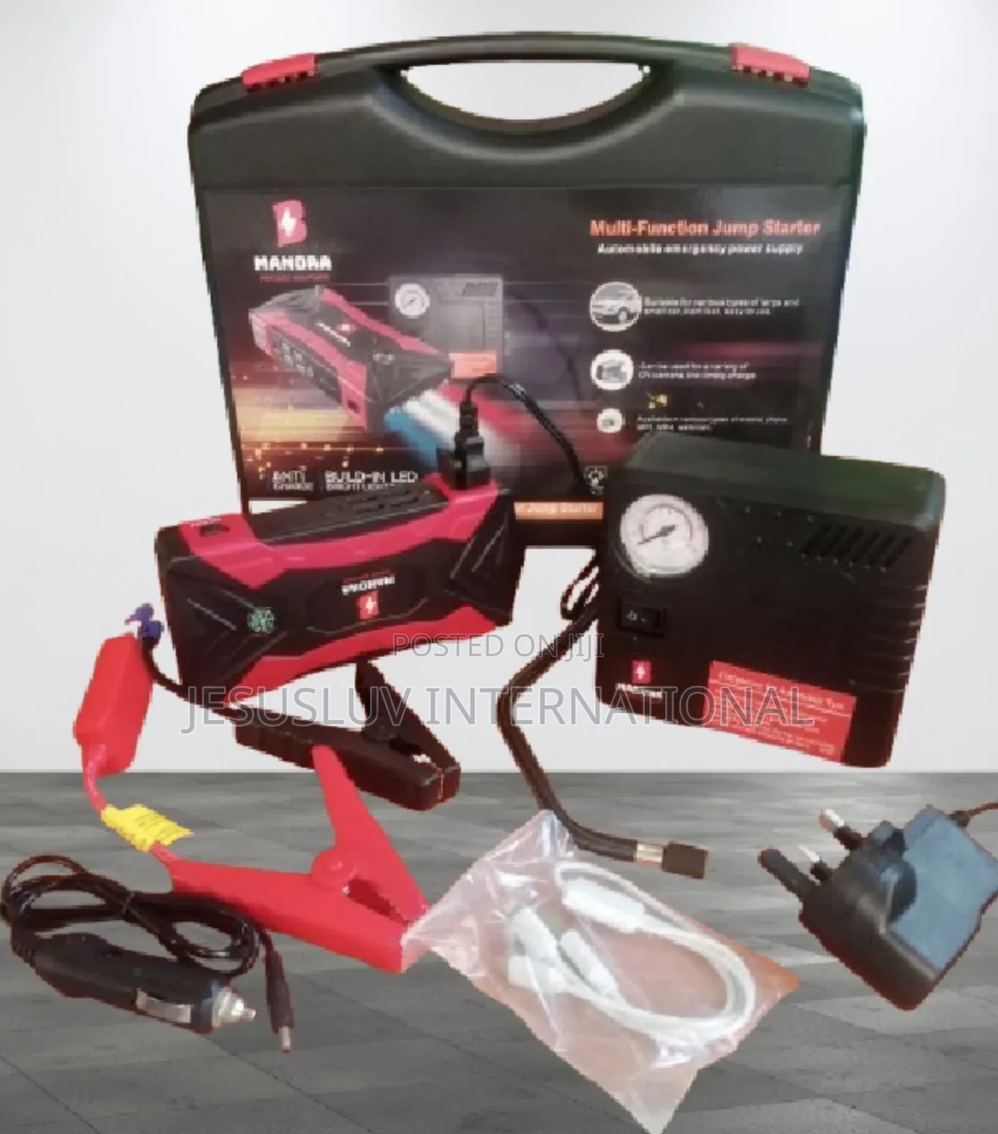Car Jump Starter 12V, 99800mah With Tyre Inflator Pump