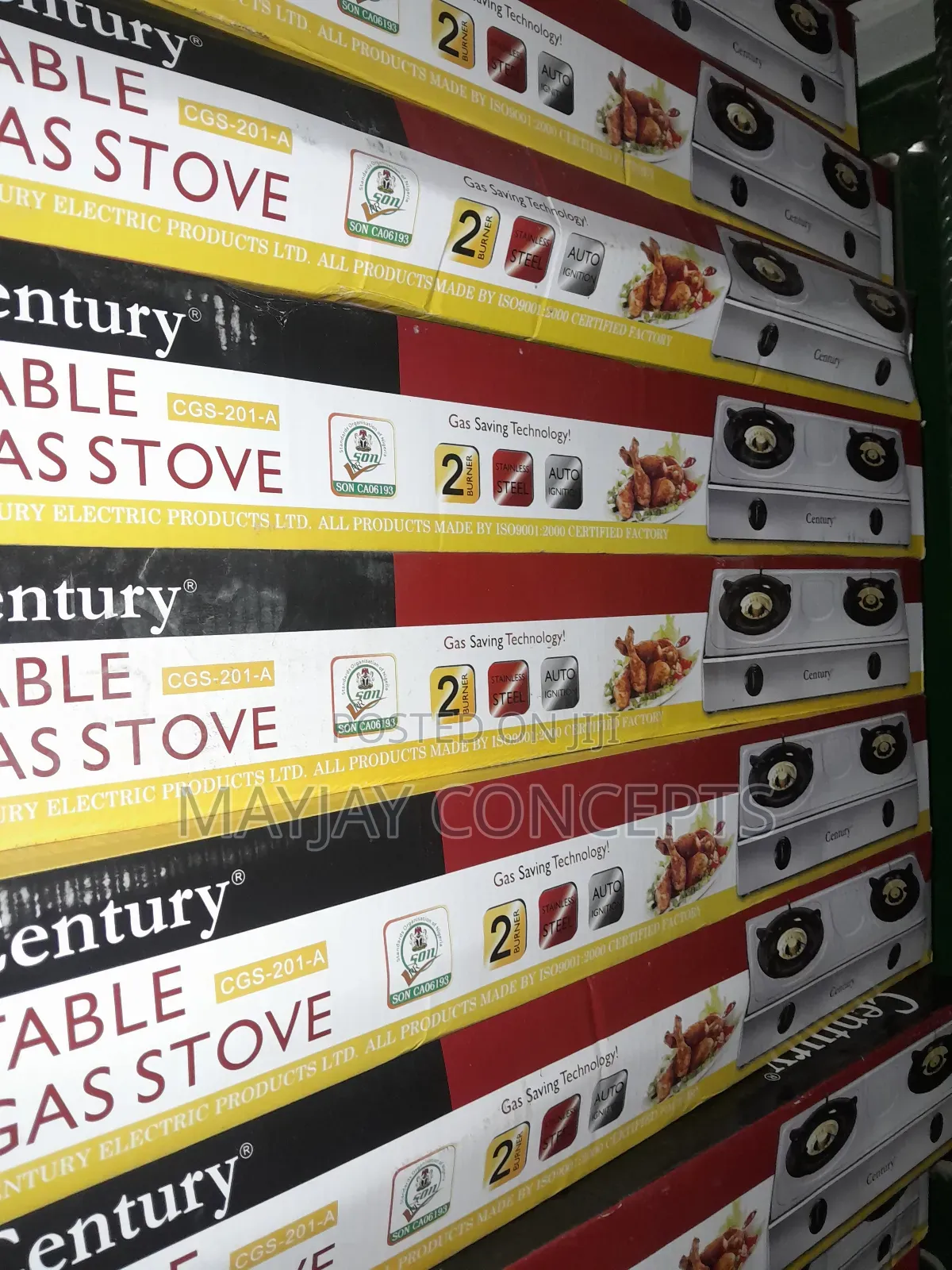 Century Rustless Stainless Steel Table Glass Stove-201a