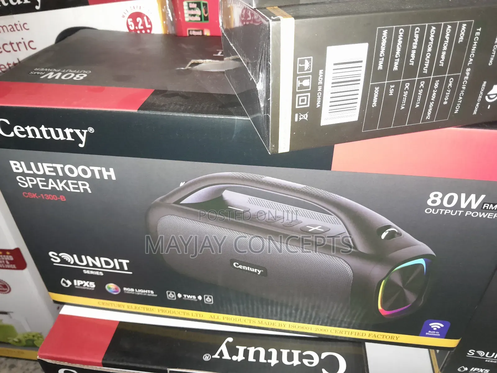 Century 80W Soundit Bluetooth Speaker-type C Charging+ 3.5mm