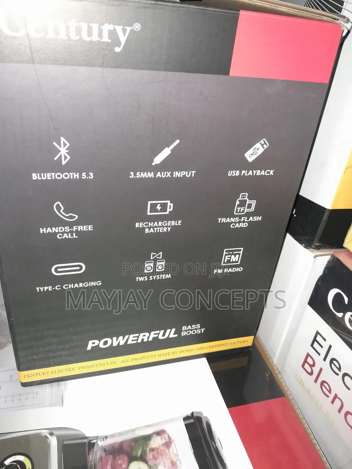 Century 80W Soundit Bluetooth Speaker-type C Charging+ 3.5mm