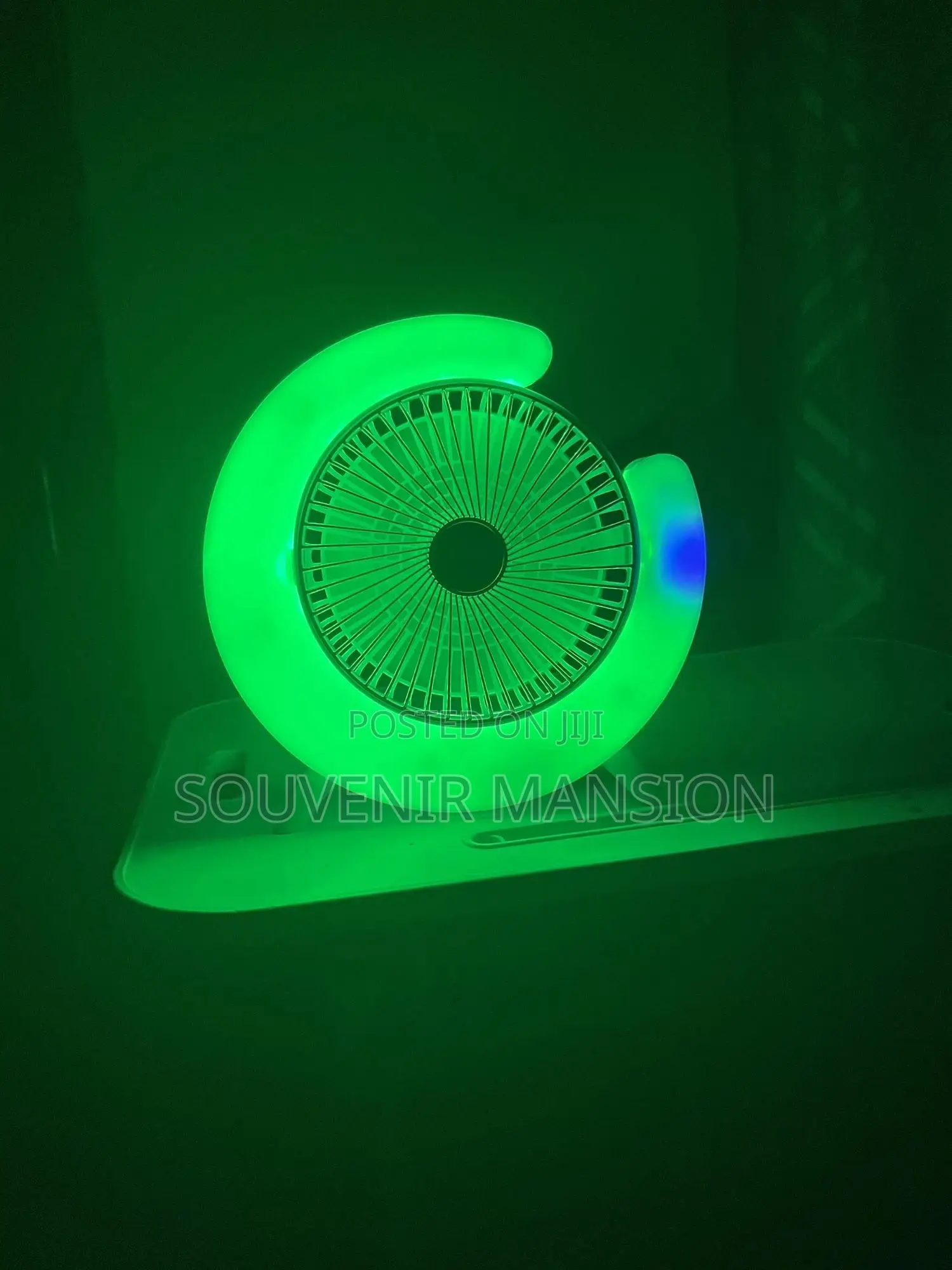 Mini Desktop Usb Electric Fan With Led Light