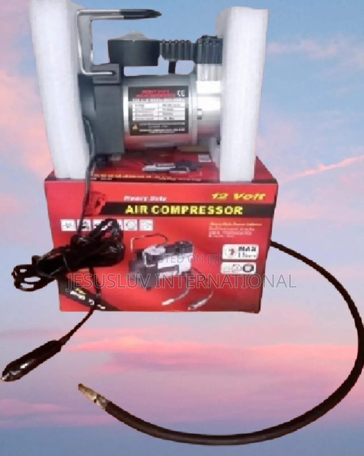 Air Compressor Tyre Inflator Pump 12v With Pressure Gauge