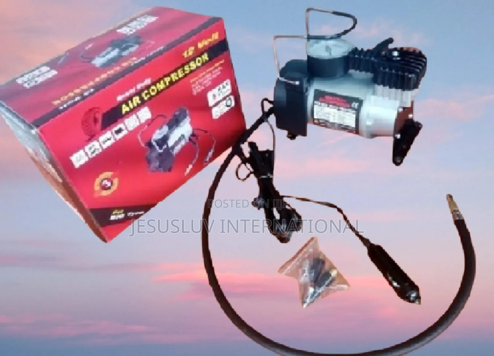 Air Compressor Tyre Inflator Pump 12v With Pressure Gauge