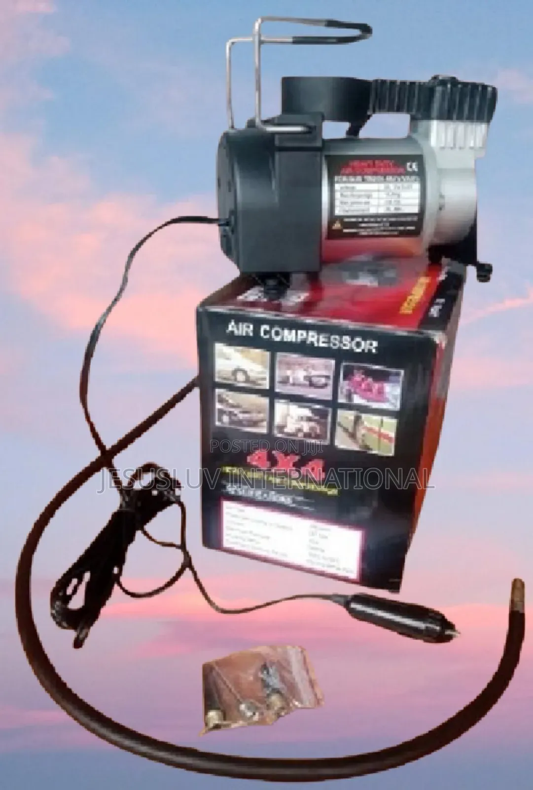 Air Compressor Tyre Inflator Pump 12v With Pressure Gauge
