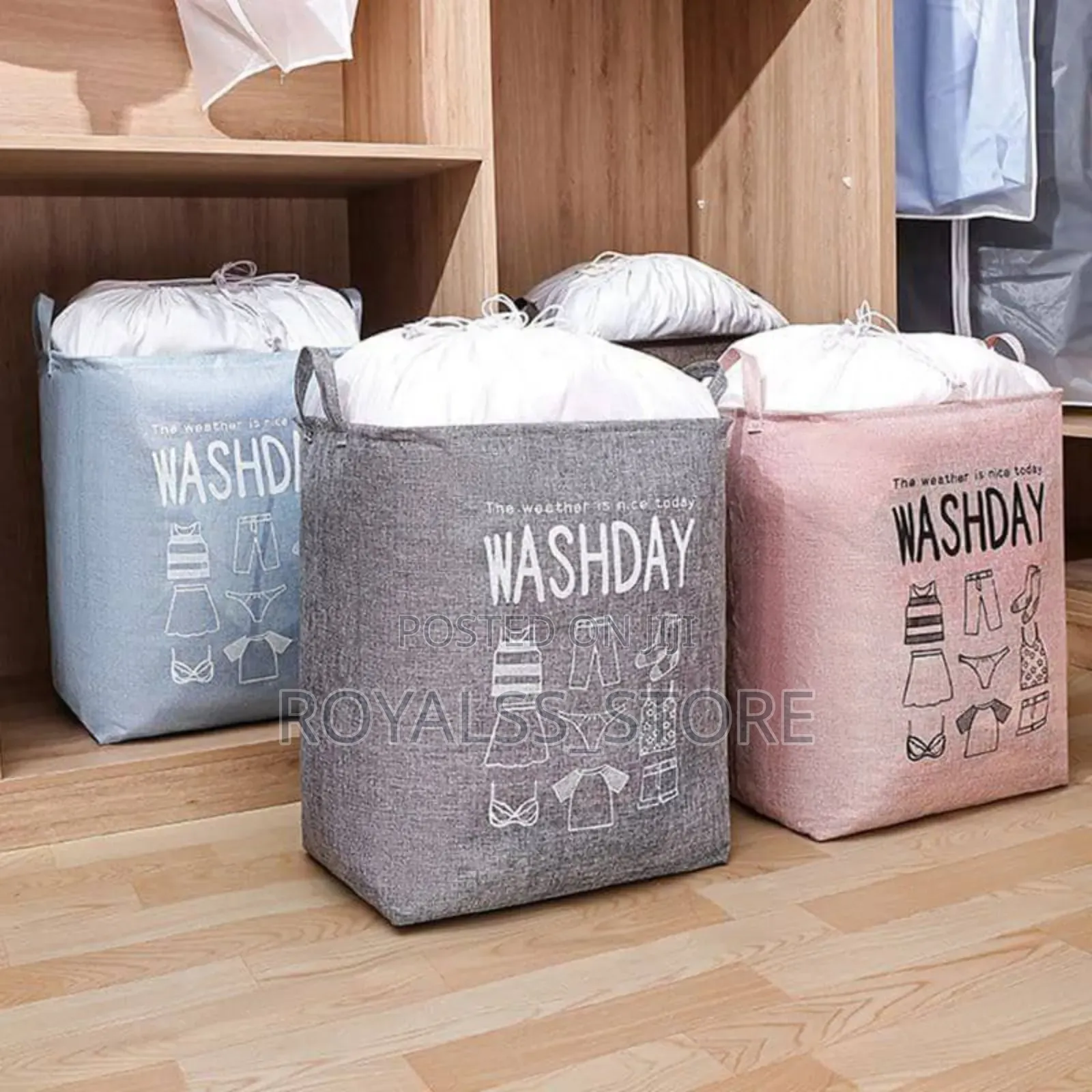Multicolored Foldable Laundry Basket Laundry Bag 100l Capacity