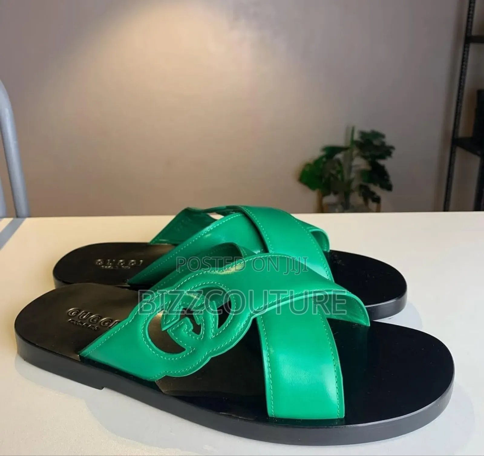 Original Gucci Leather Slippers Available in Store
