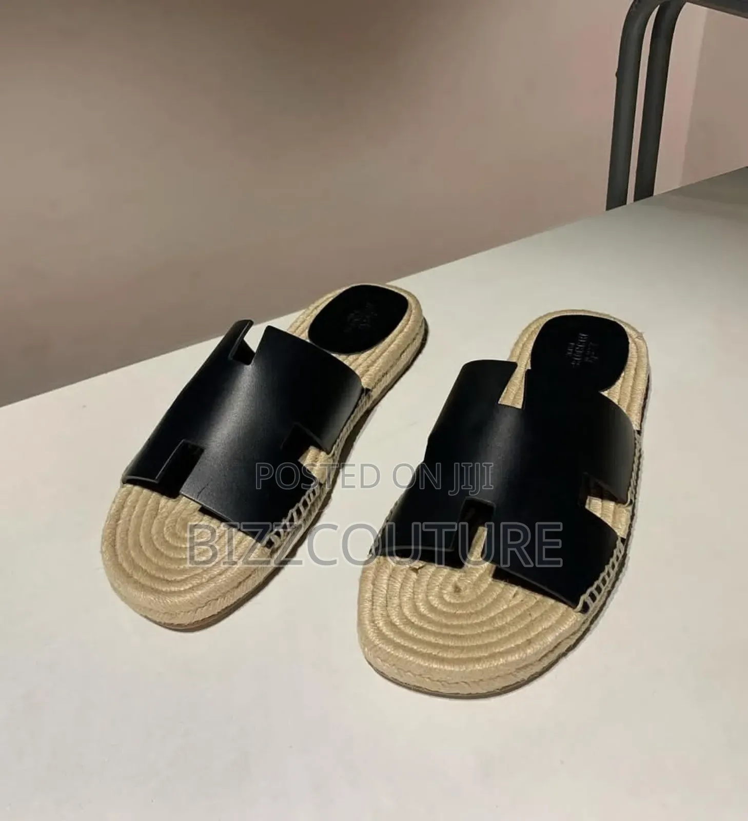 Original Hermes Leather Slippers Available in Store