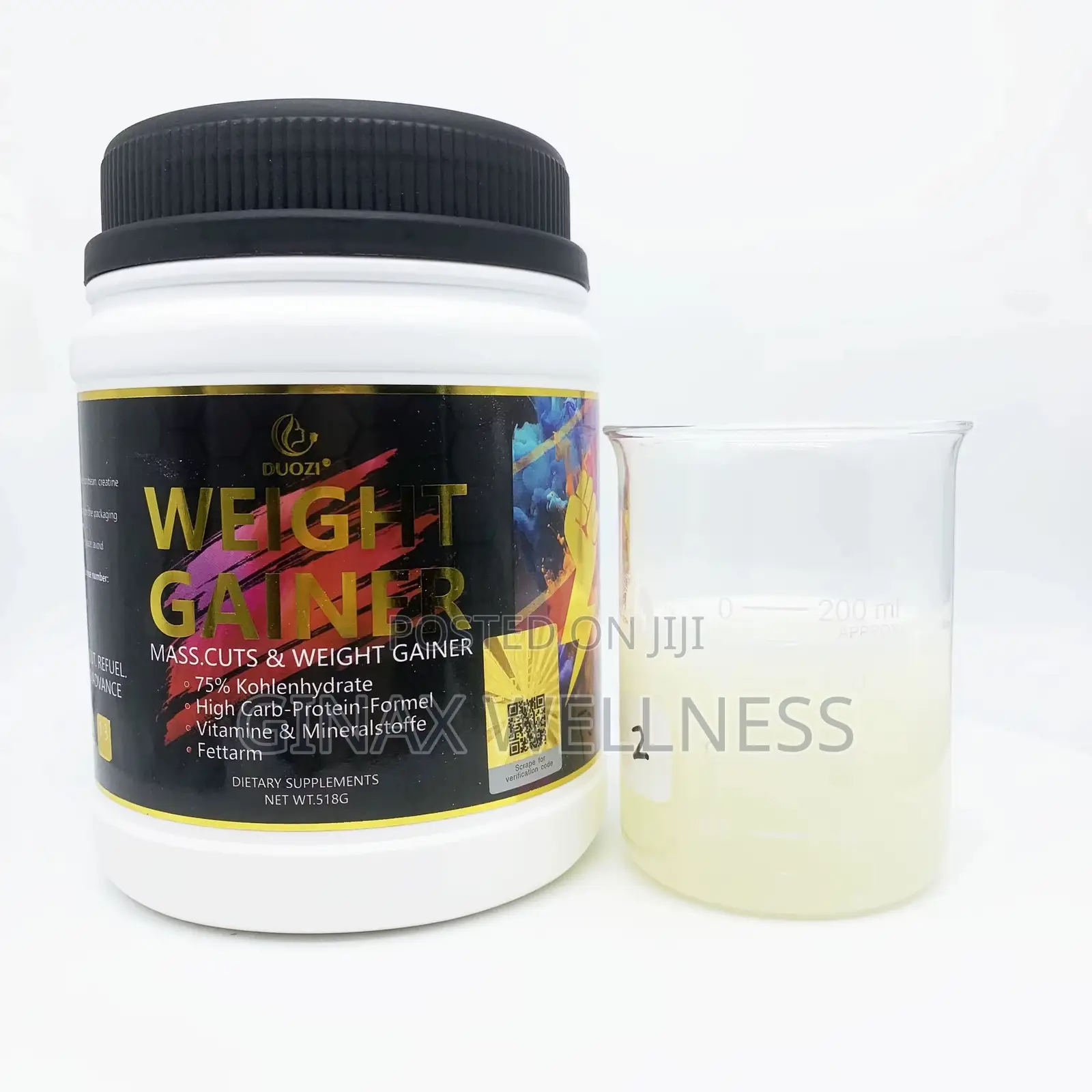 Duozi Weight Gainer Powder for Butt Enhancement and Mass Gain (518g)