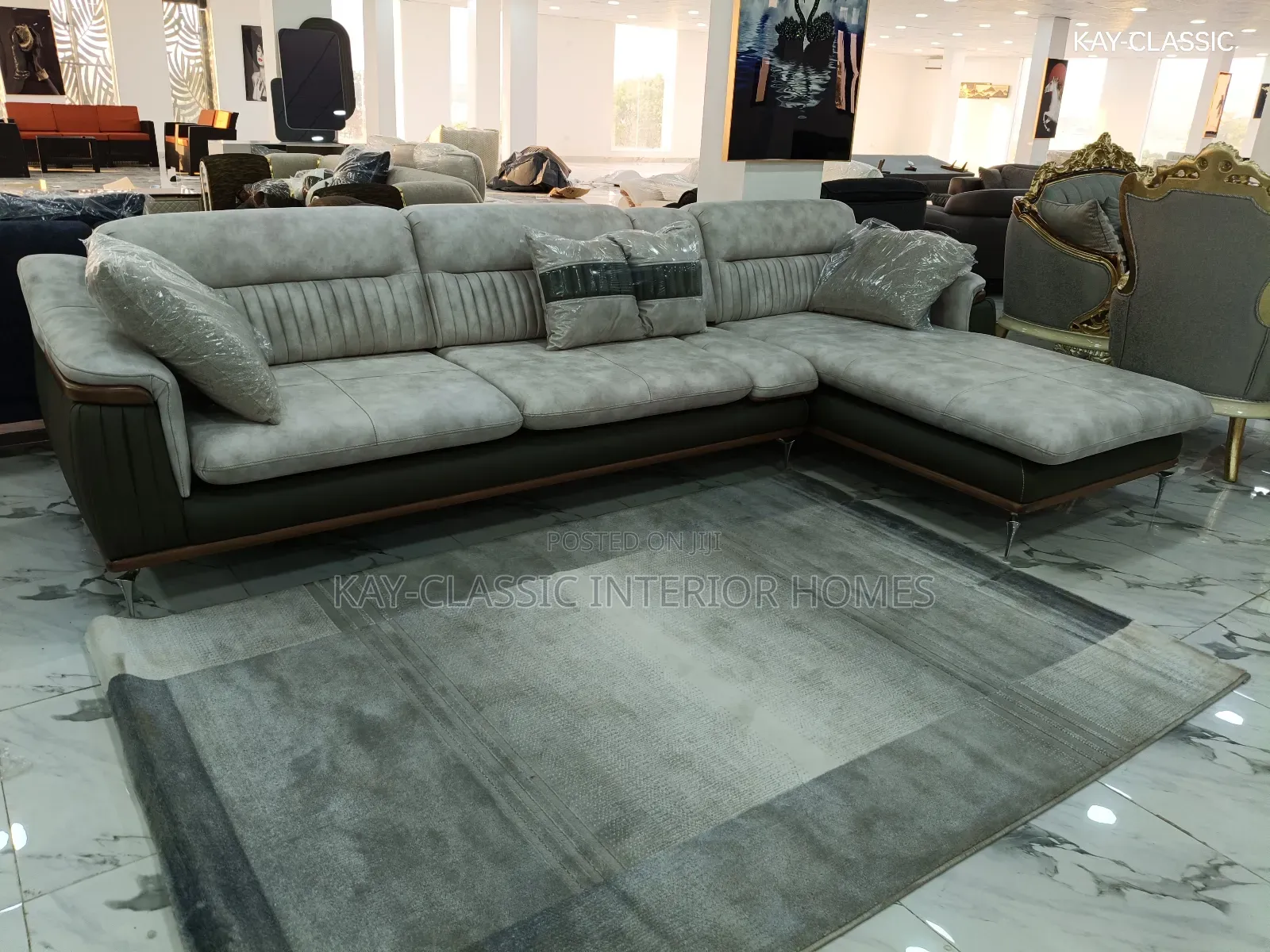 Turkish L Shape Sofa, Soft Leather