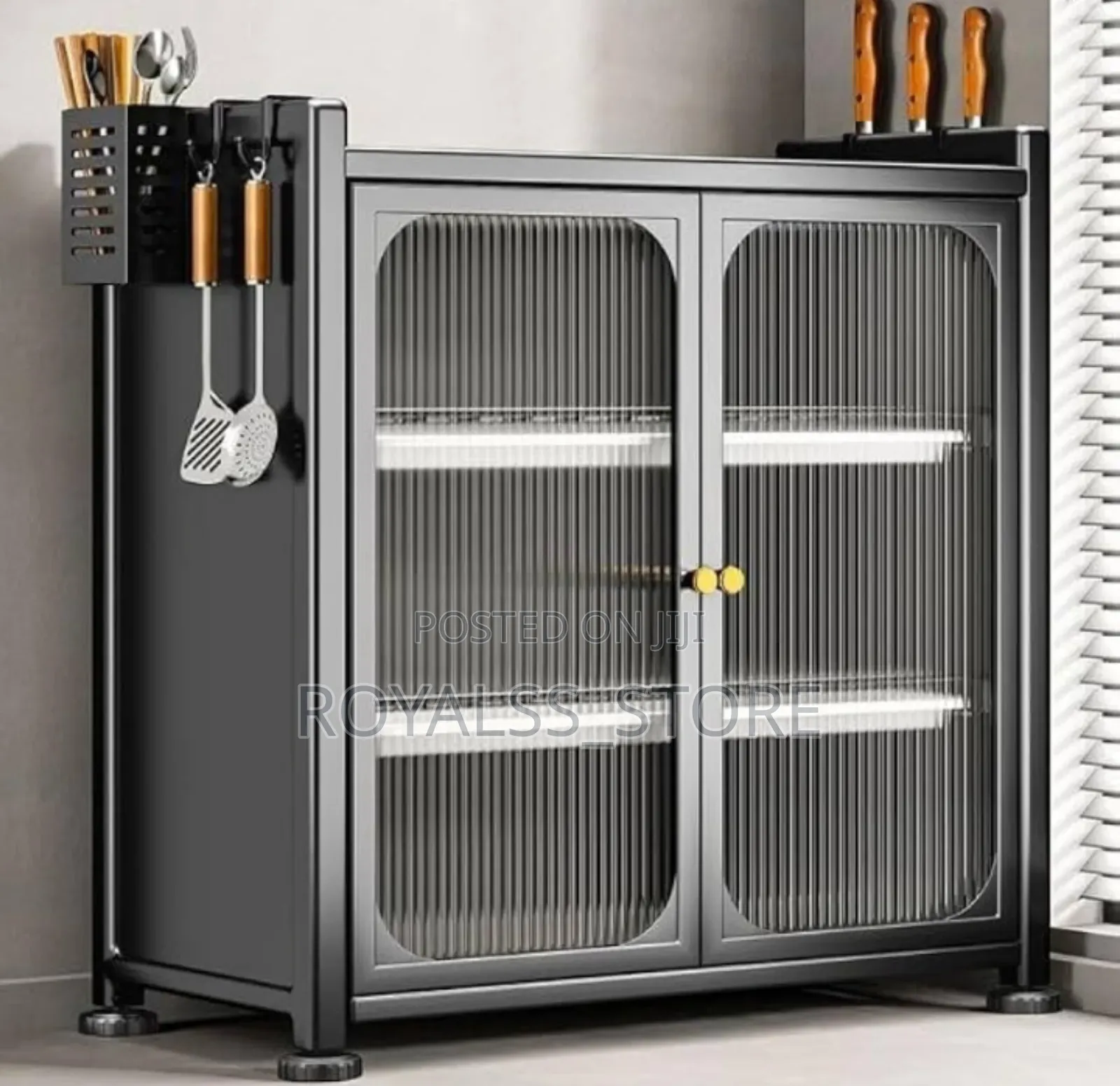 Multifunctional Countertop Cupboard Dish Rack With Door