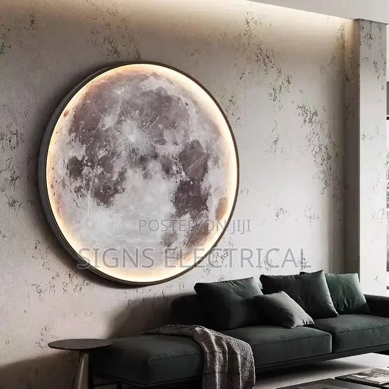 600mm Nordic Art Design LED Moon Wall Lamp