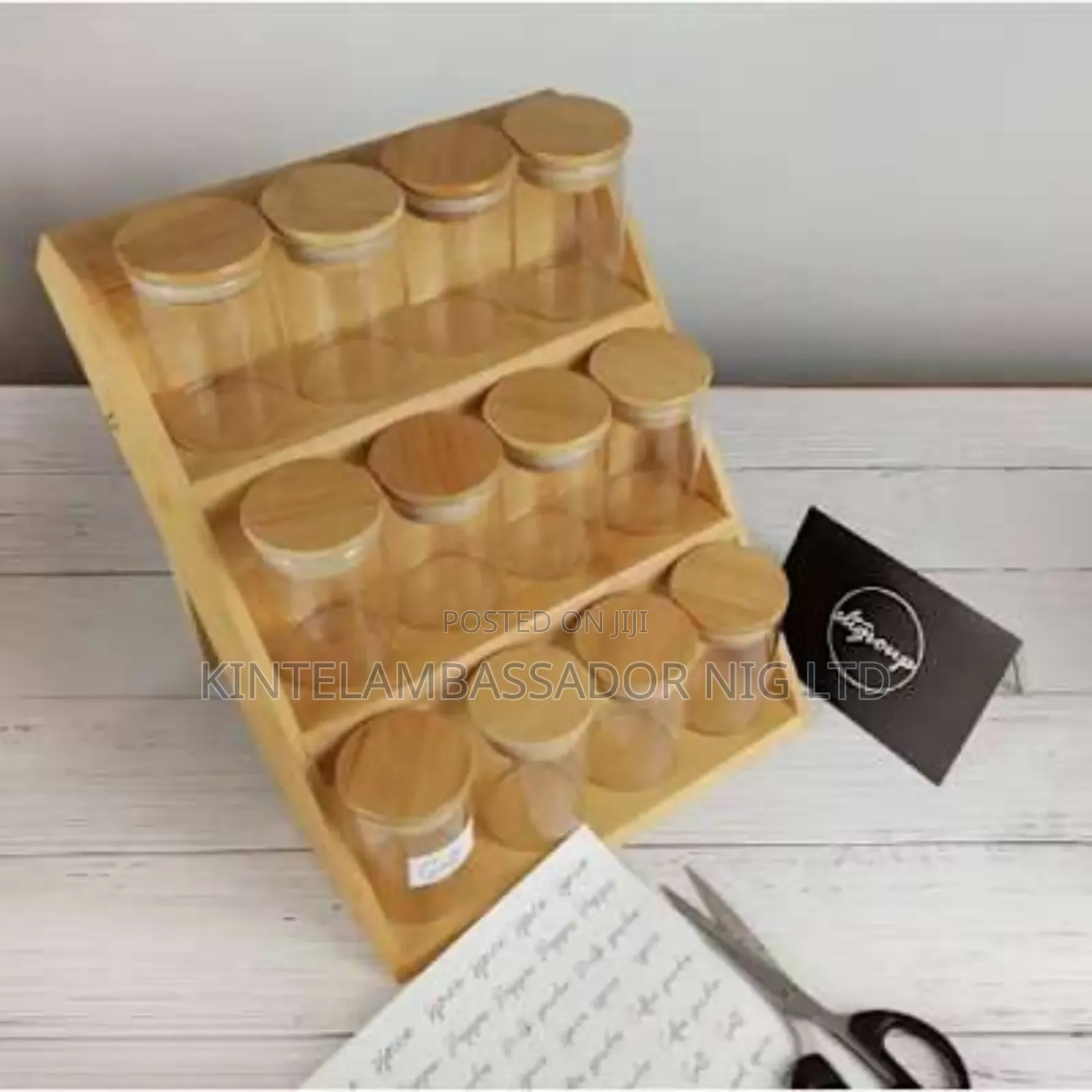 Wood Lid Glass Airtight Canister
