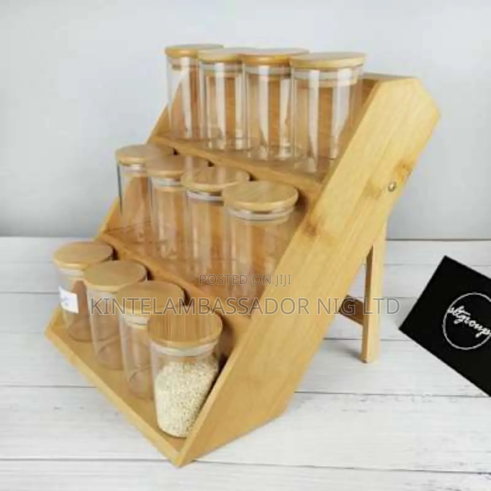 Wood Lid Glass Airtight Canister