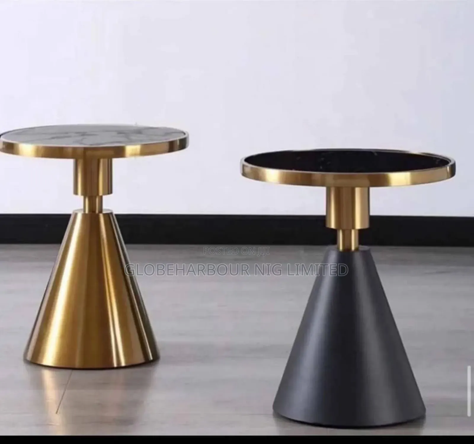 Golden Marble Top Side Stool