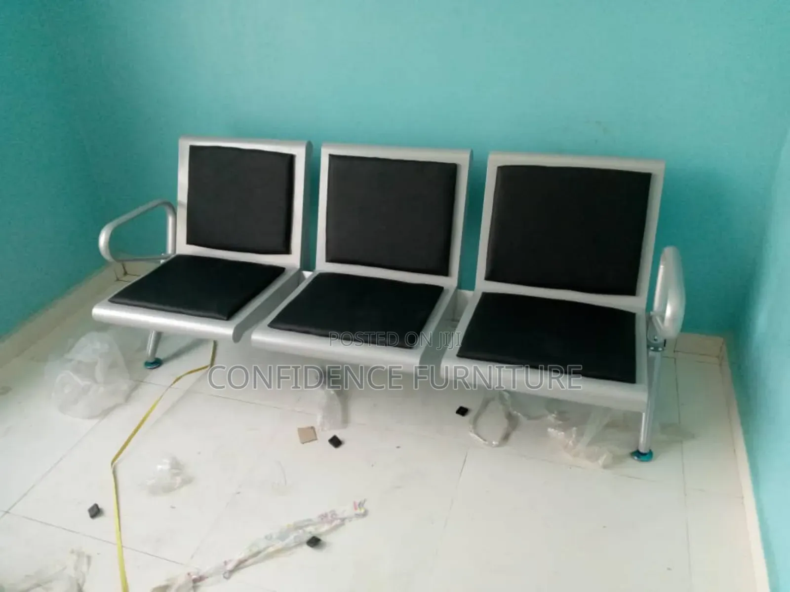 Heavy Duty Visitors Waiting Chair 3in1 Seaters With Leather