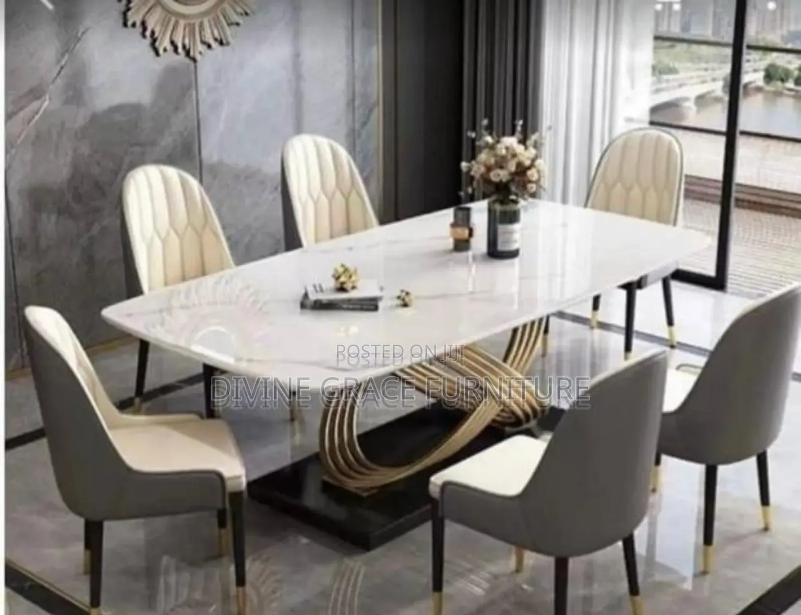 Classic Dinning Table And 6 Chairs