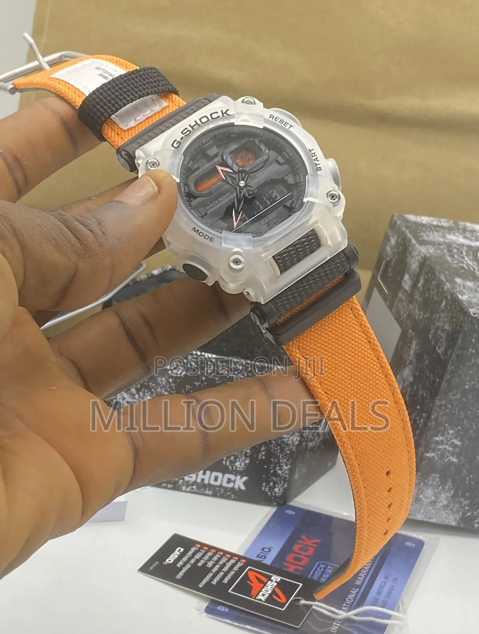 Luxe Men’s Orange Strap G-Shock Sport Wrist Watch