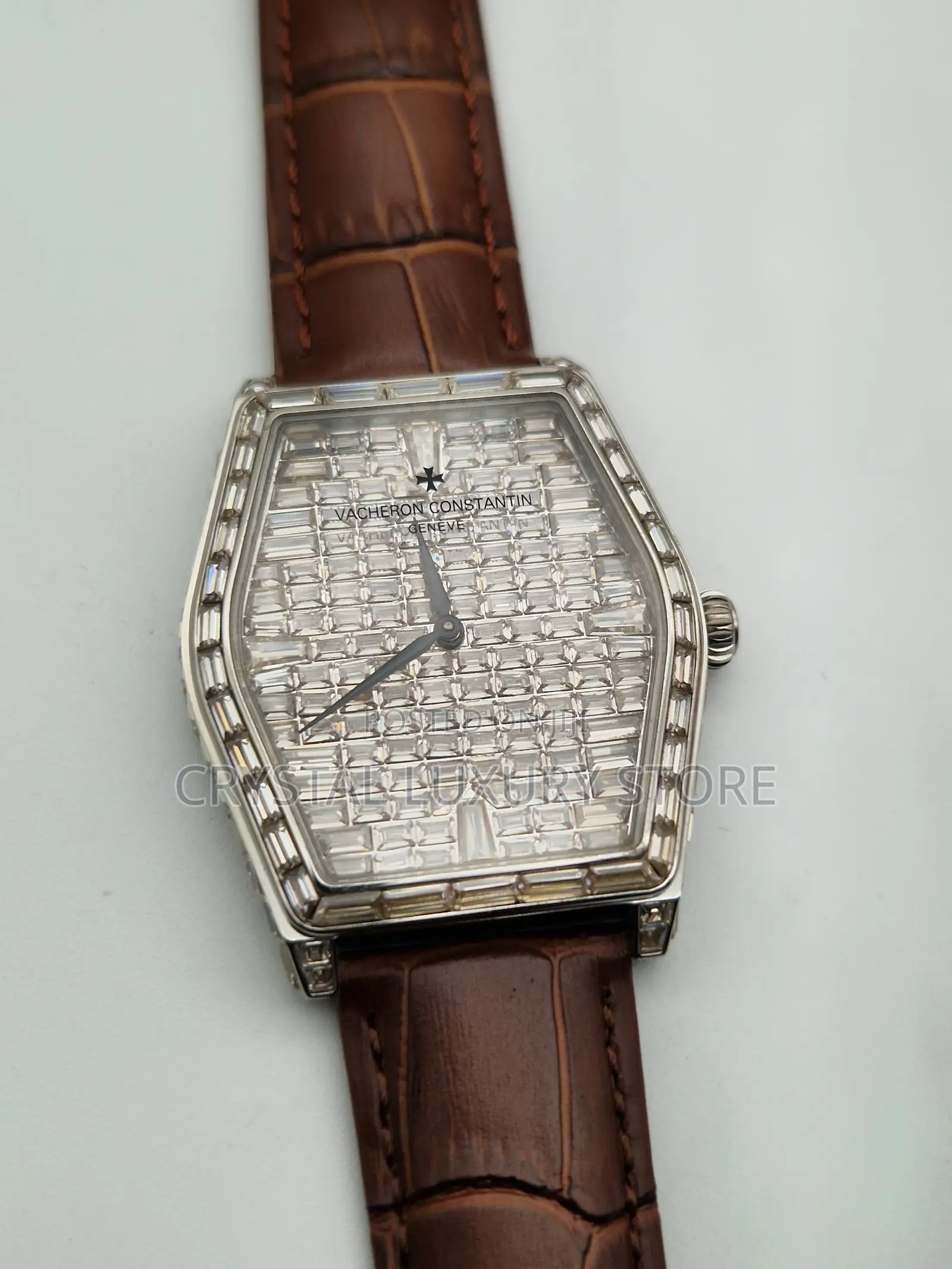 Vacheron Constantin Quality Men Genuine Leather Wristwatch