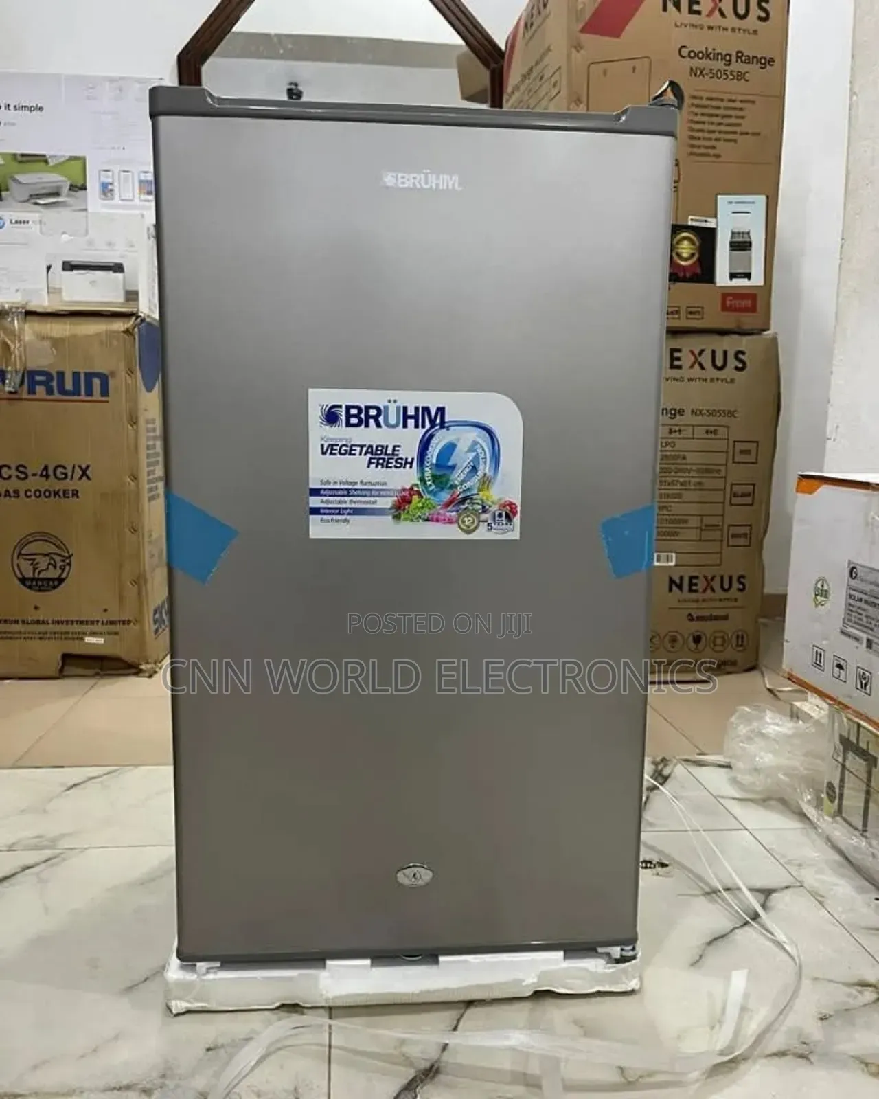 New Bruhm 93L Single Door Fridge With Key Warranty 1year