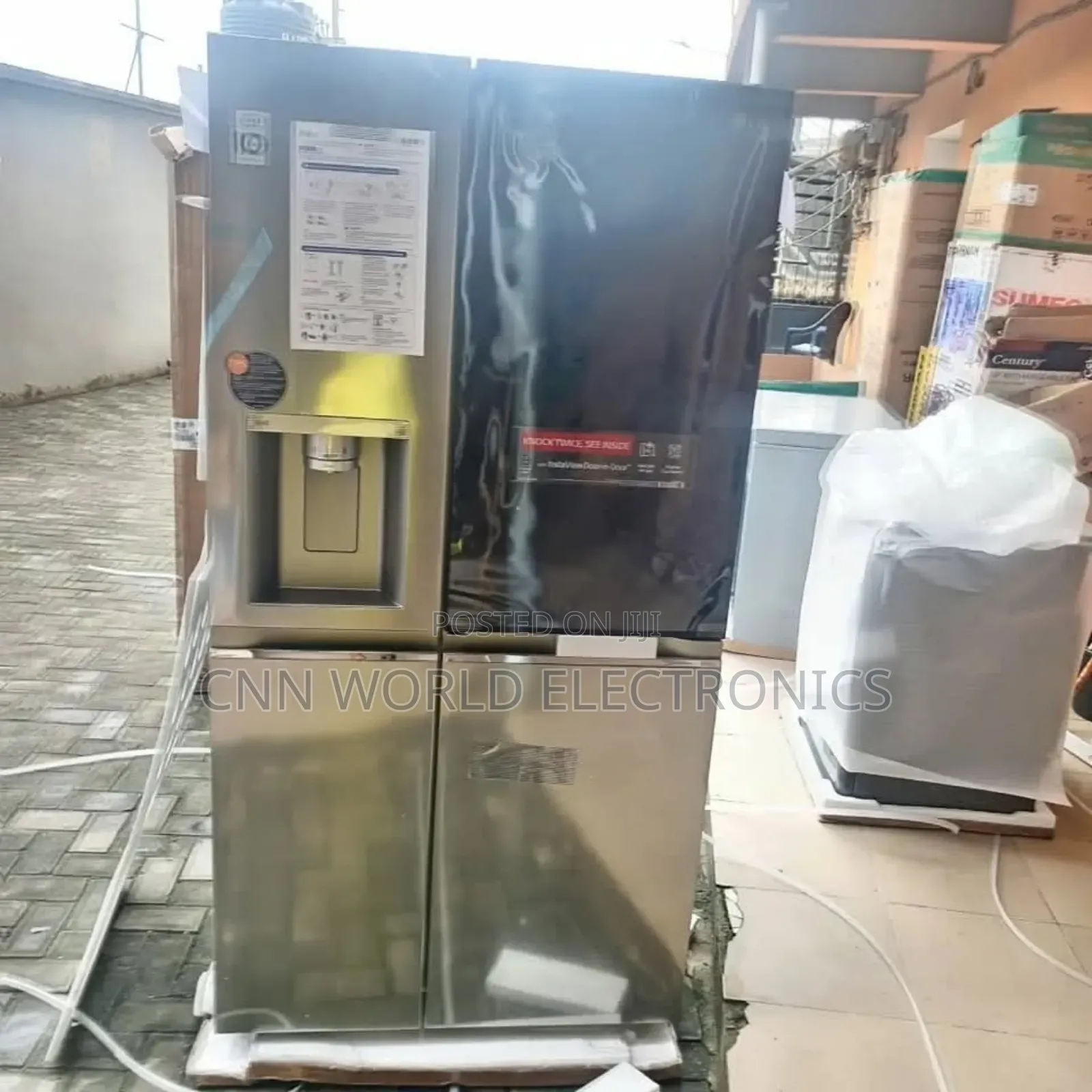 Lg Nok-nok Inverter Side By Side Fridge Ice Dispenser 2years