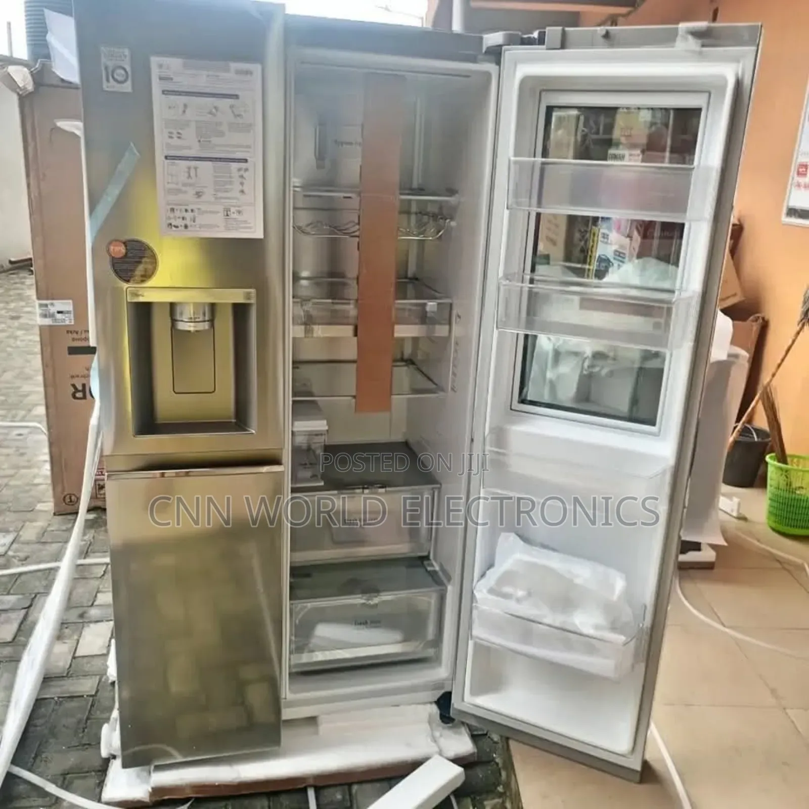 Lg Nok-nok Inverter Side By Side Fridge Ice Dispenser 2years