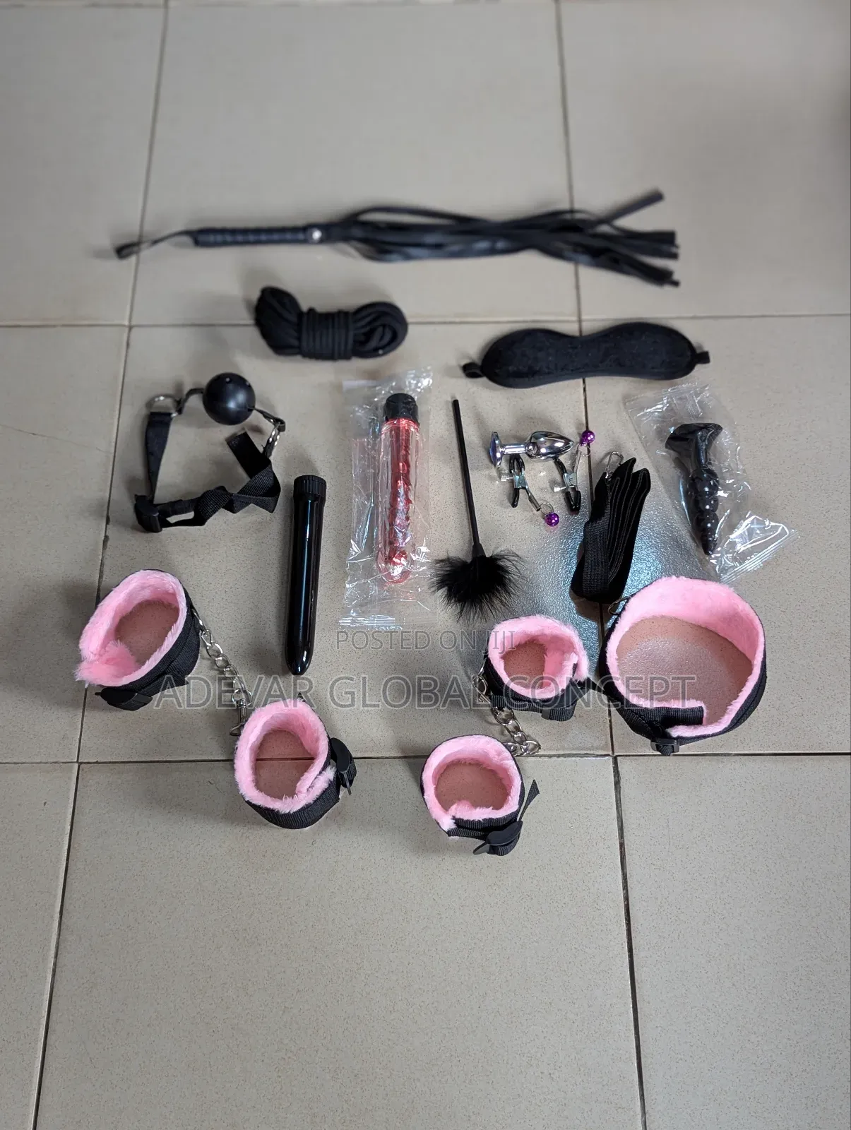 BDSM Bondage Kit - 13 Pieces - Multicolor