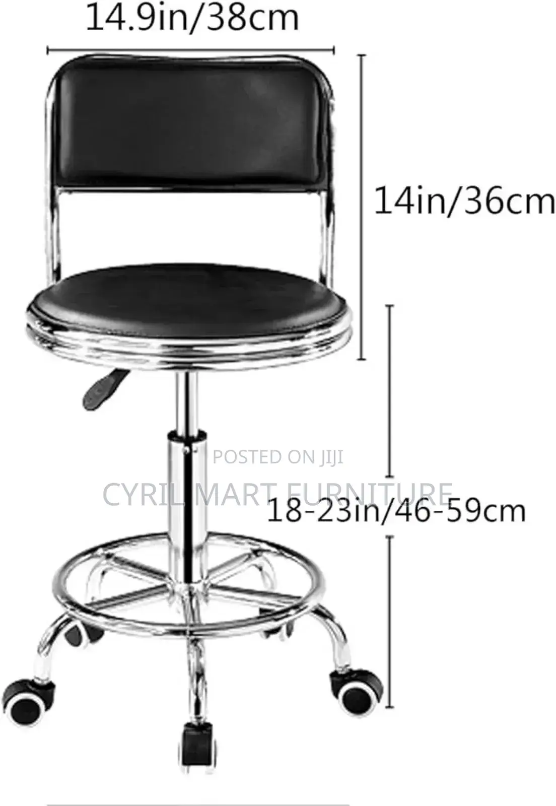 Bar Chair Red and Black Available