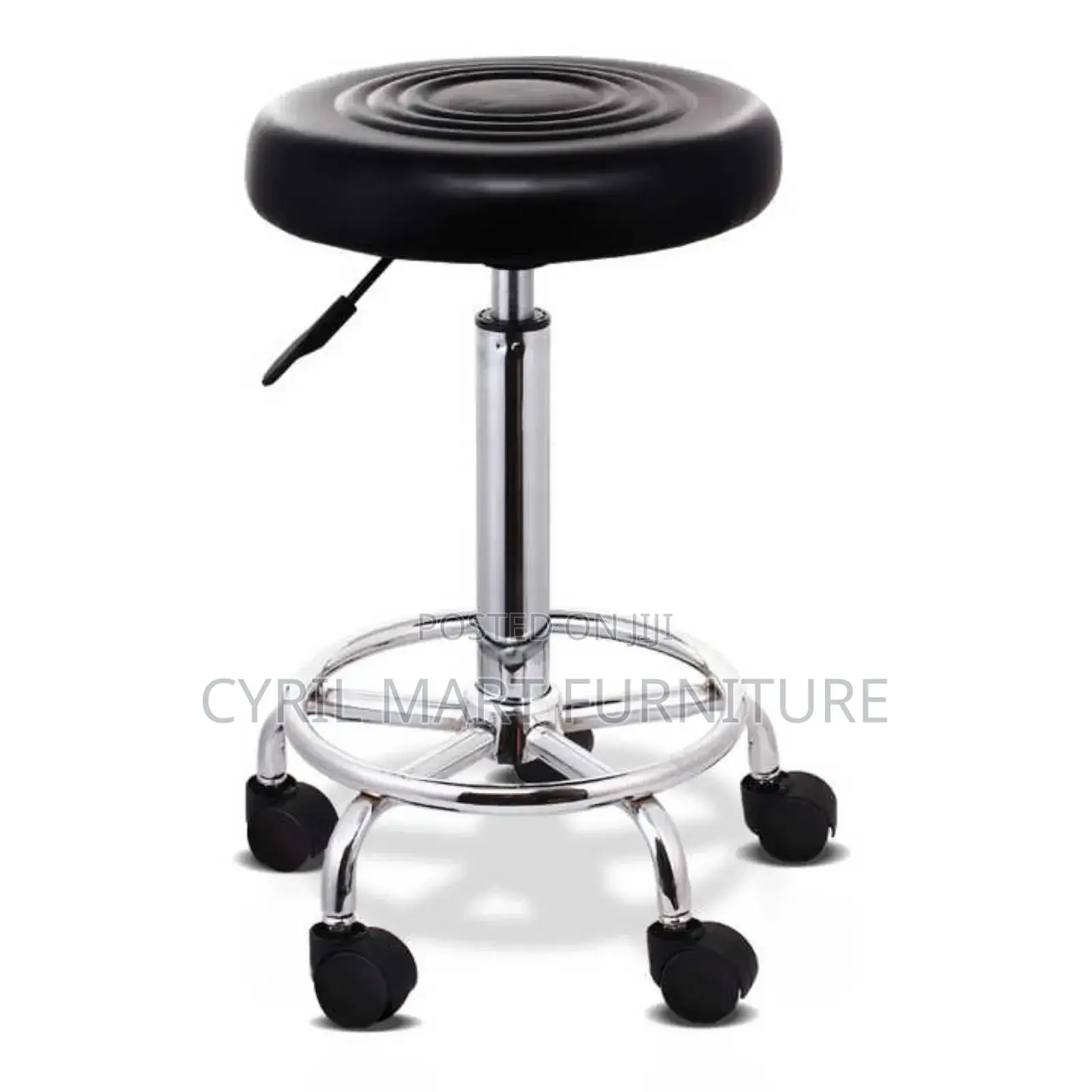 Lab Chair Black Leather Seat