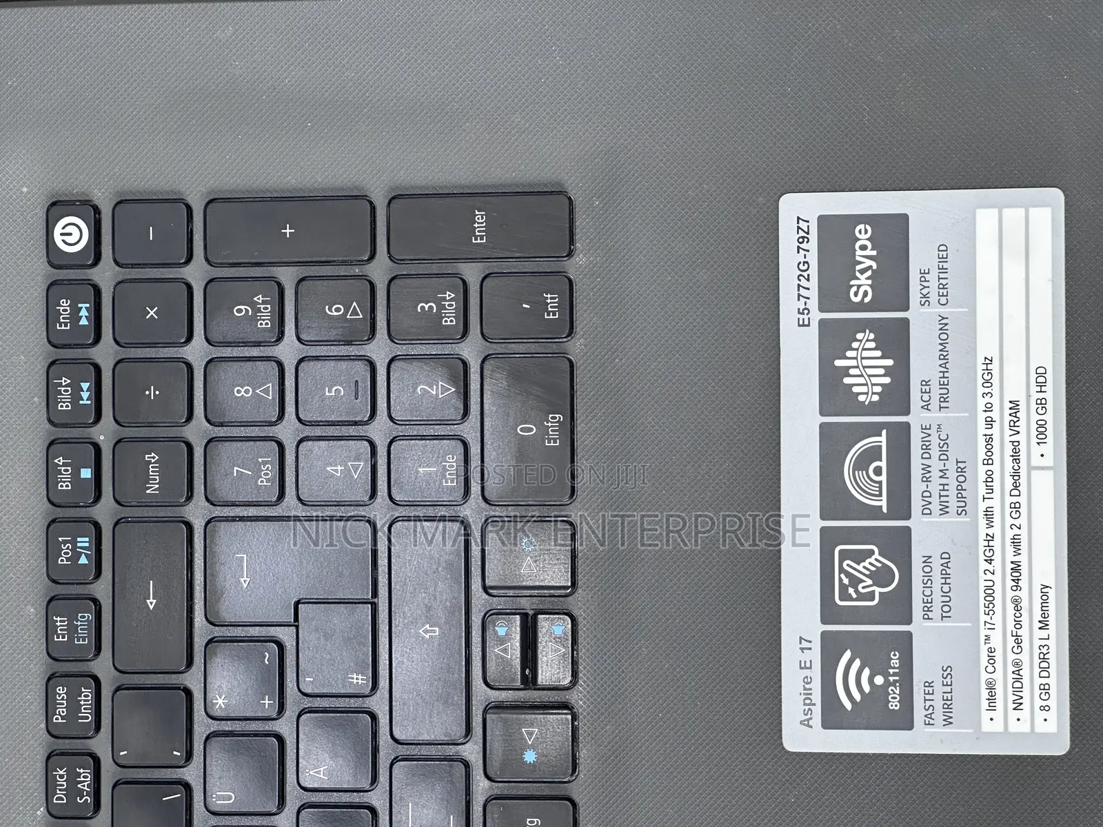 Laptop Acer Aspire E5-771 8GB Intel Core i7 HDD 500GB