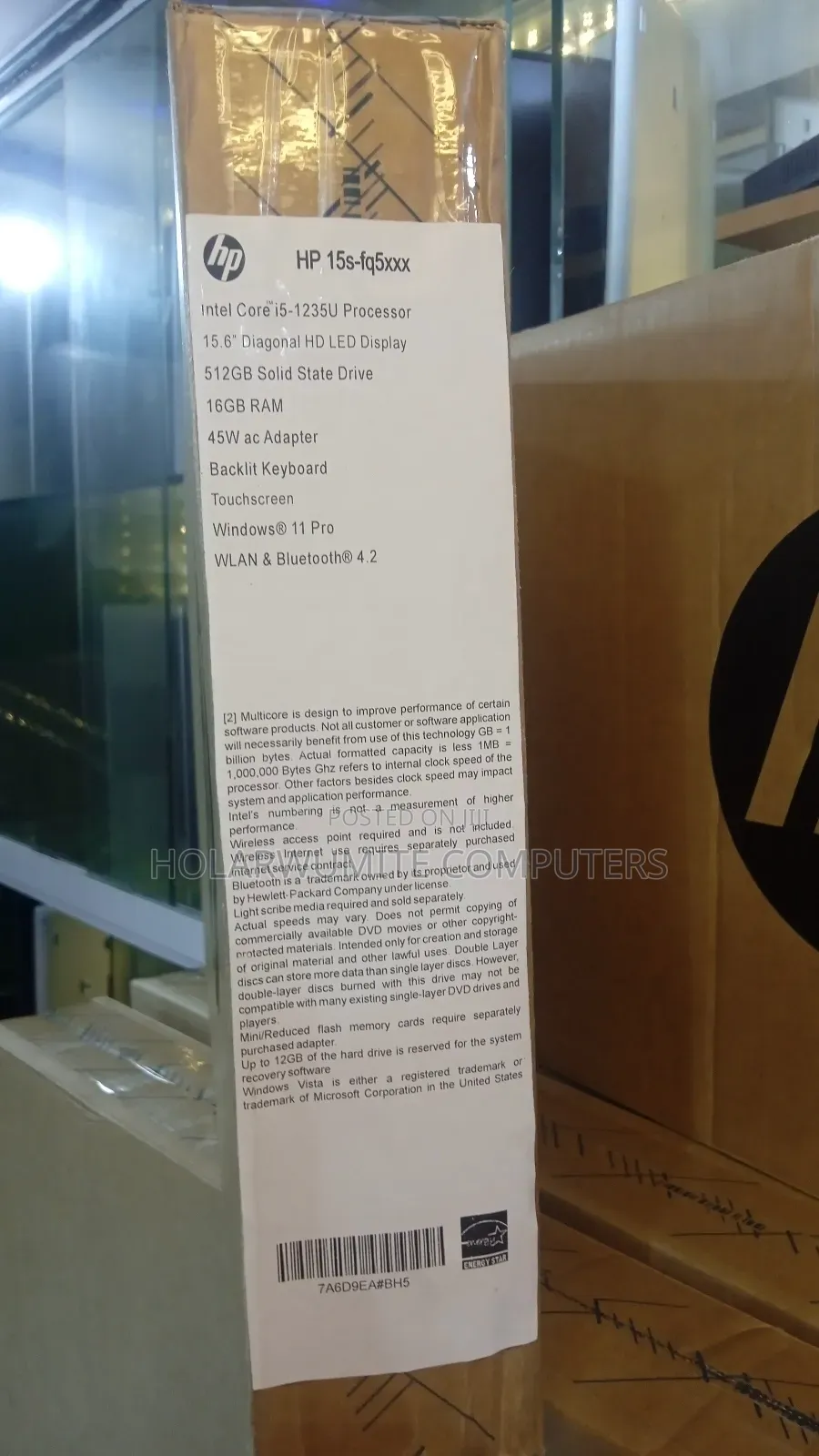 New Laptop HP 15S 16GB Intel Core I5 SSD 512GB
