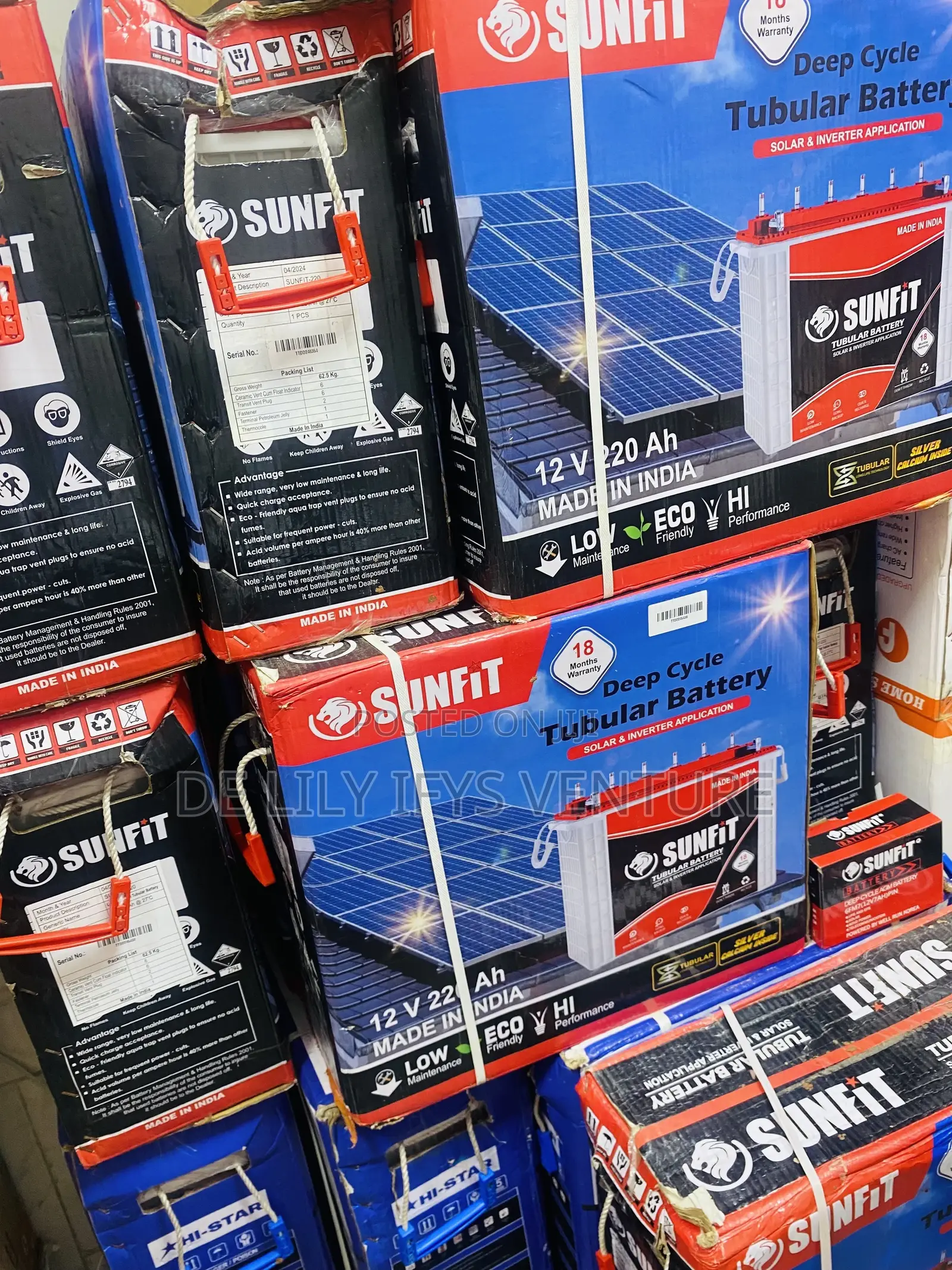 Sunfit Solar Tubular Battery 220ah