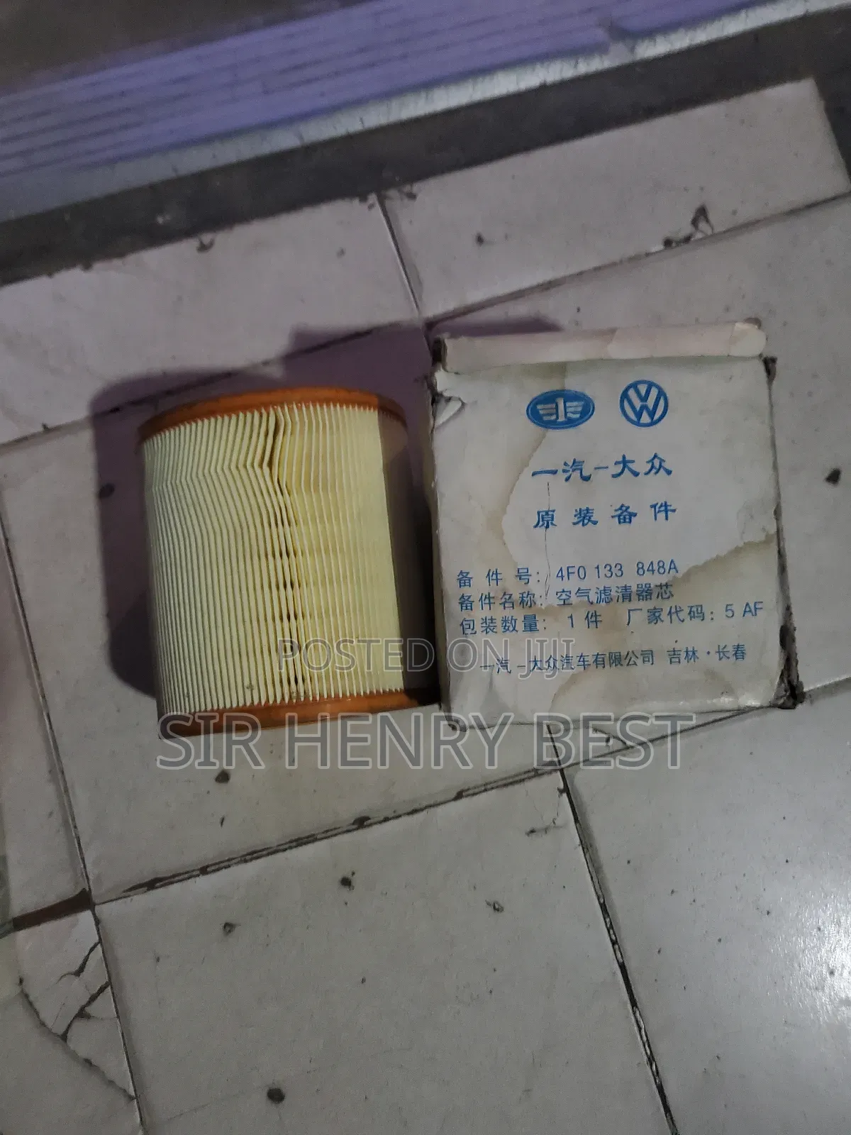 Air Fitter Jetta Passat Audi 2.0 Engine