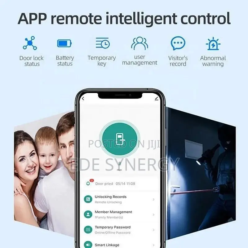 Smartlock Feature Facial Recognition Fingerprint Mobile App