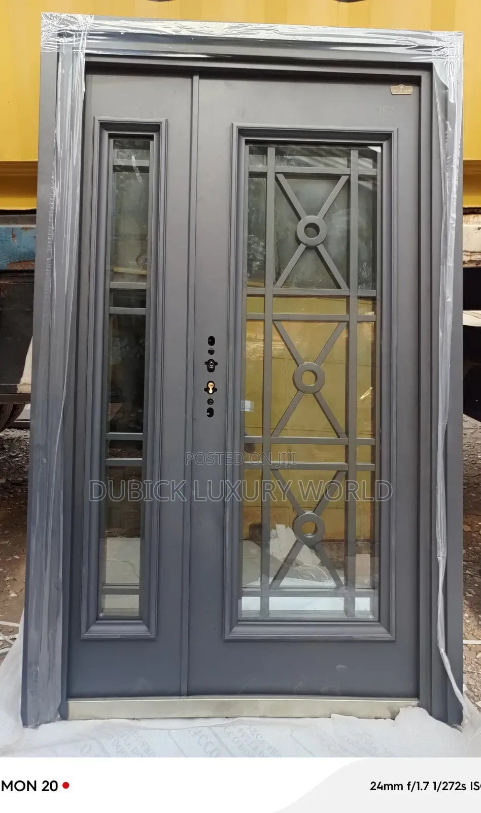 High Quality 4ft X 7ft French Security Entrance Glass Door