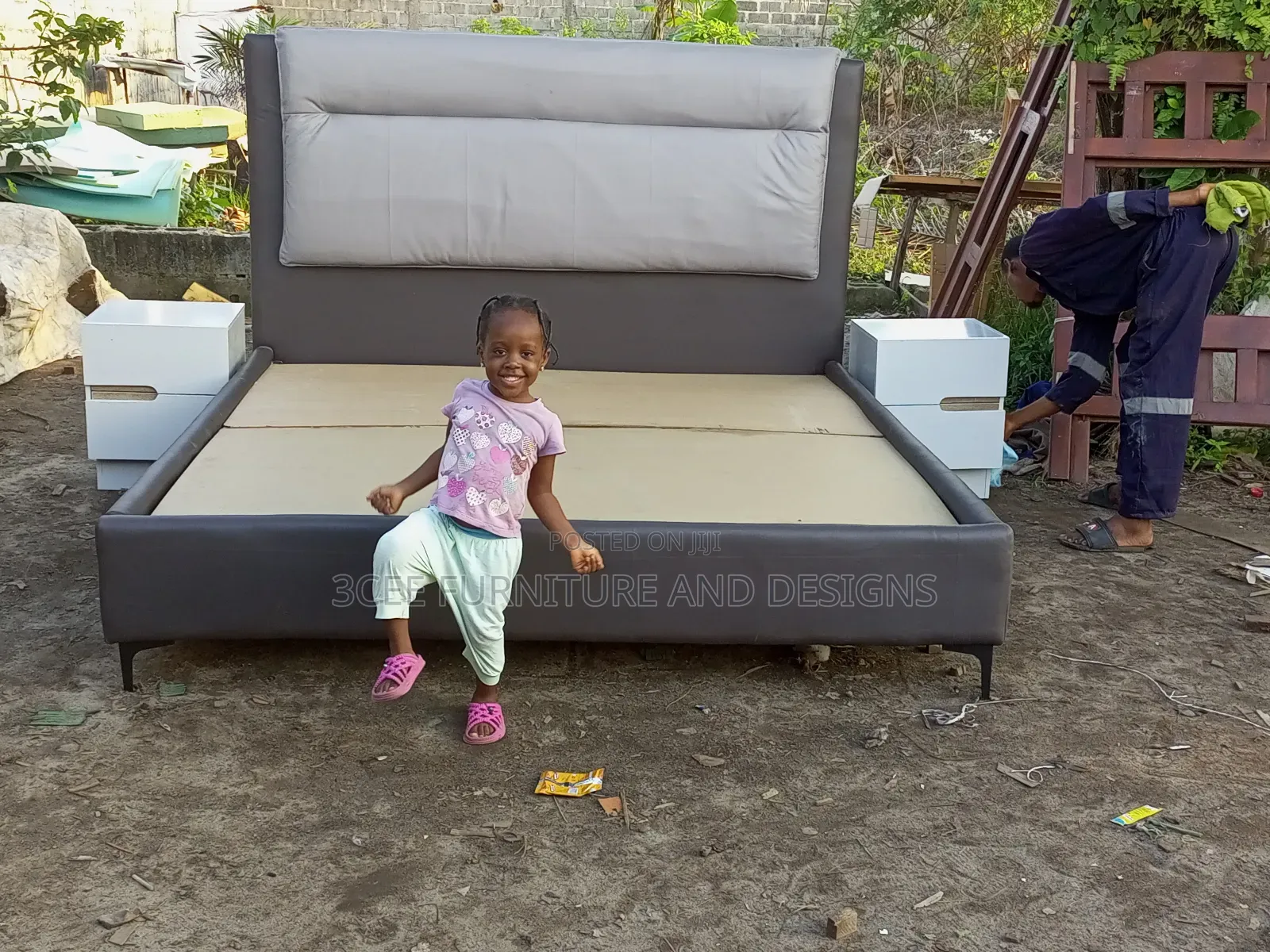 Gray Color Bedframe