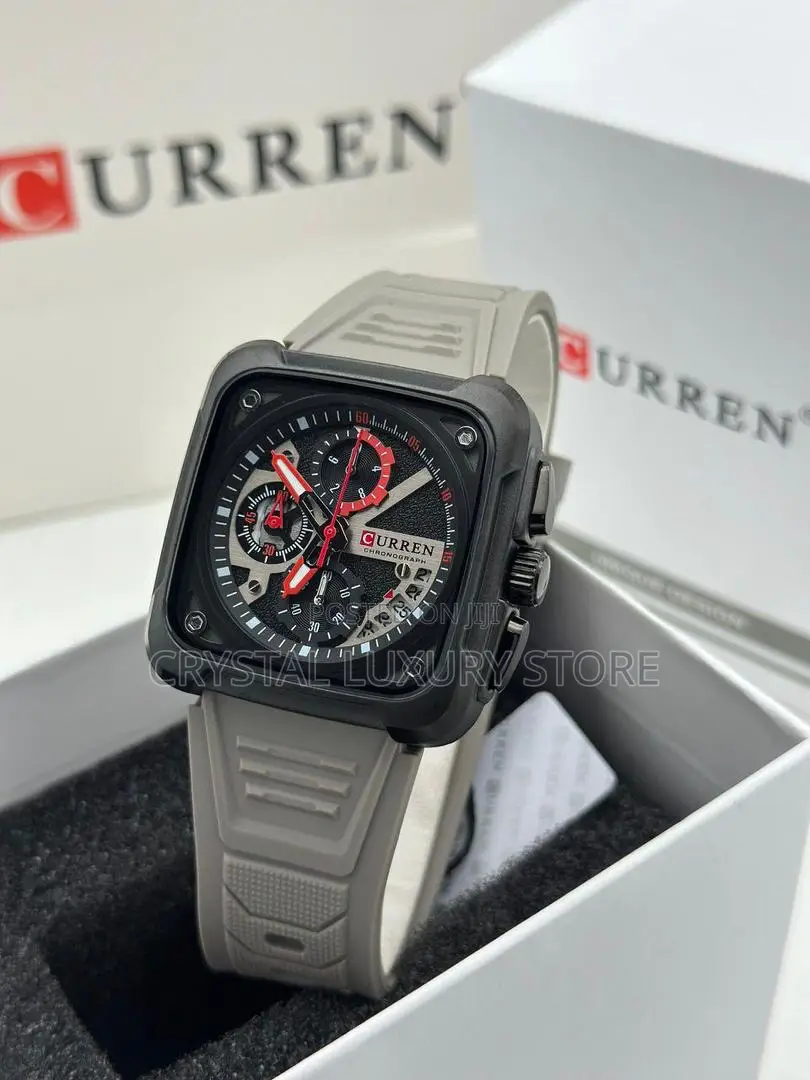 Curren Quality Men Rubber Strap Wristwatch