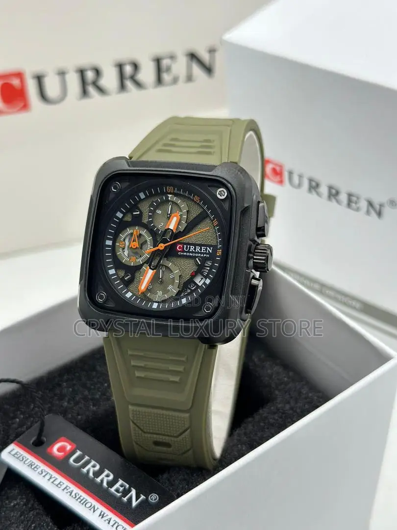 Curren Quality Men Rubber Strap Wristwatch