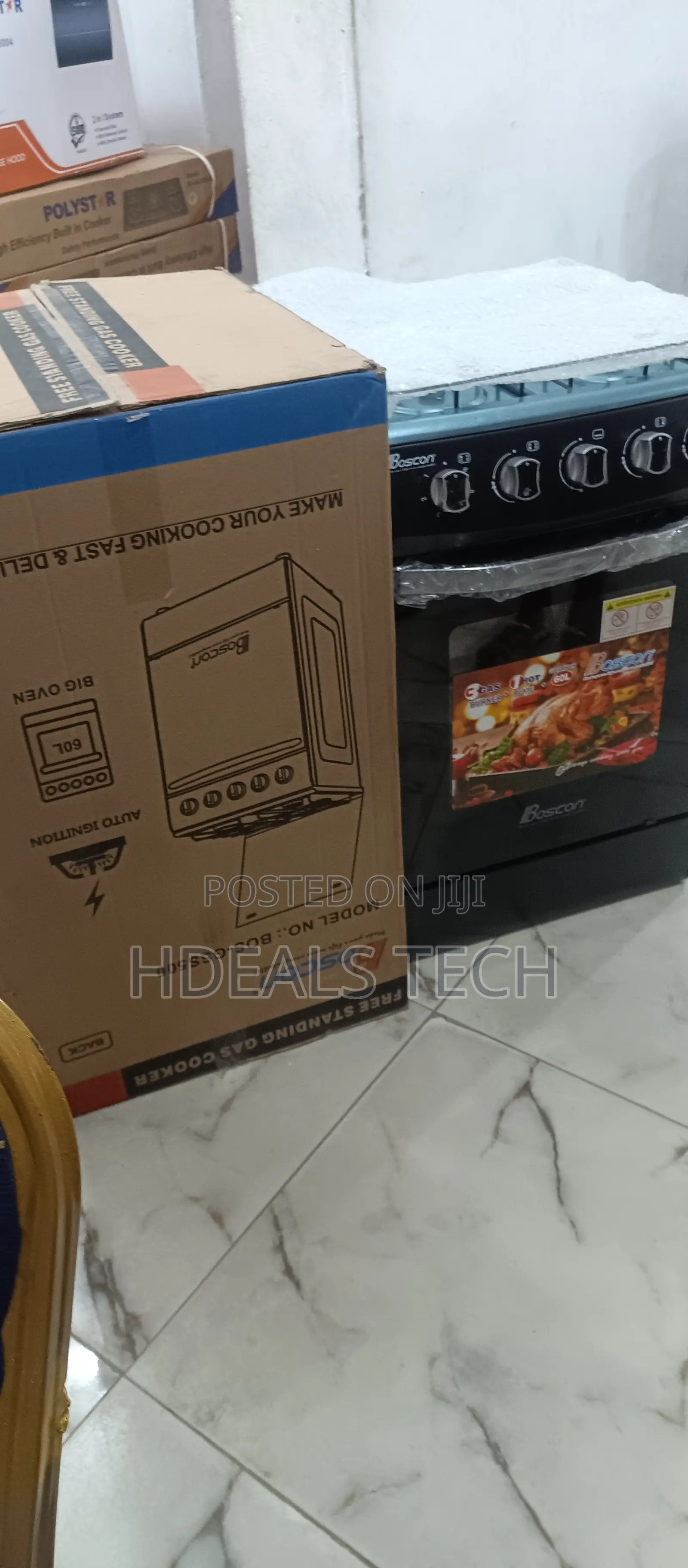 Friendly-Boscon Gas Cooker 3burner+1 Hot Plate Bos-Gss500