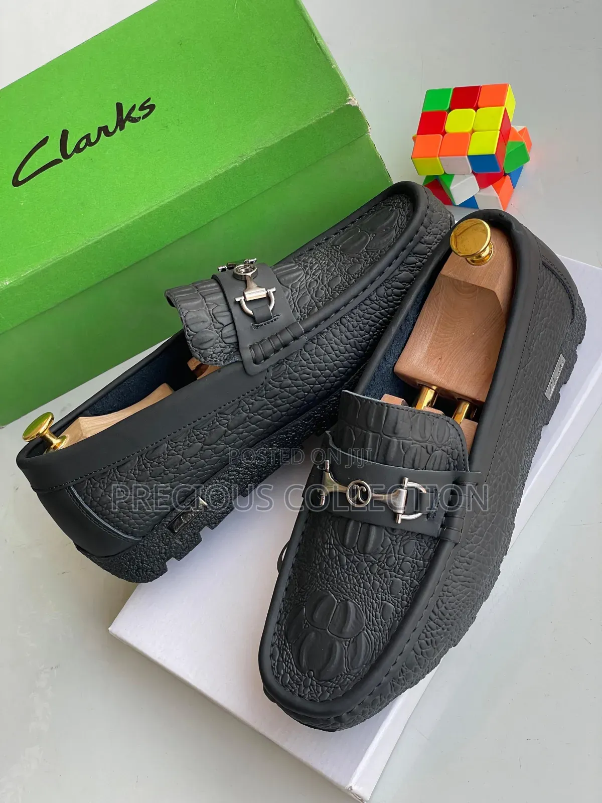 Men's Croks Leather All Black Loafers