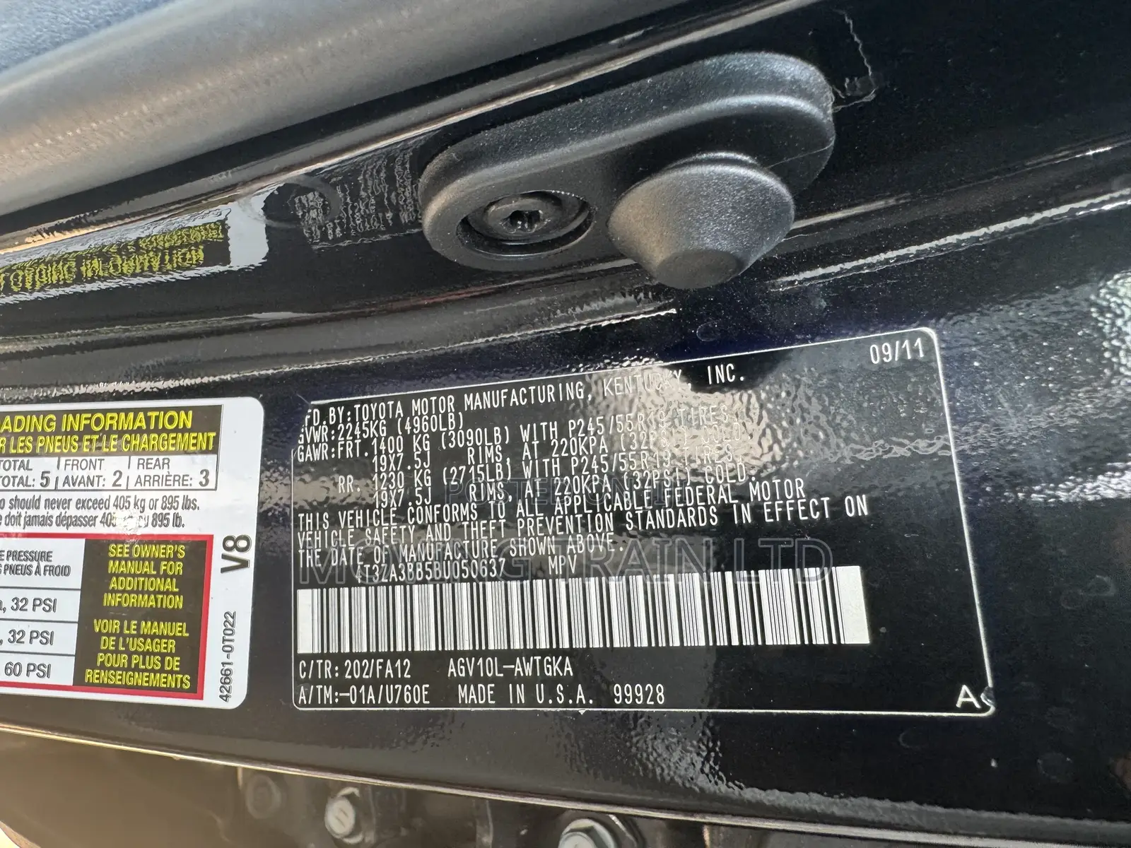 Toyota Venza V6 2012 Black