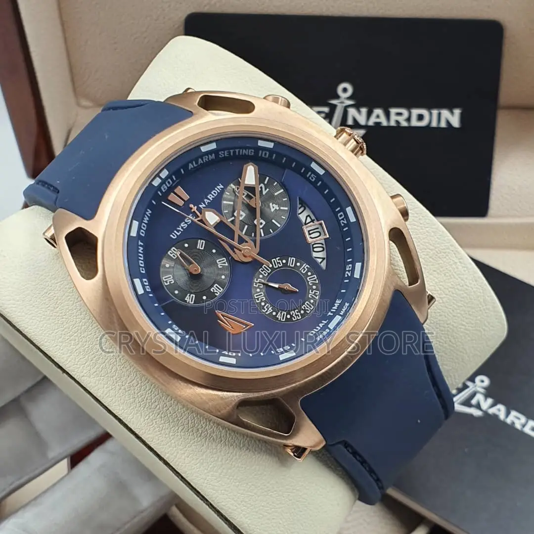 High Quality Luxury ULSSE NARDIN RUBBER Strap Wristwatch